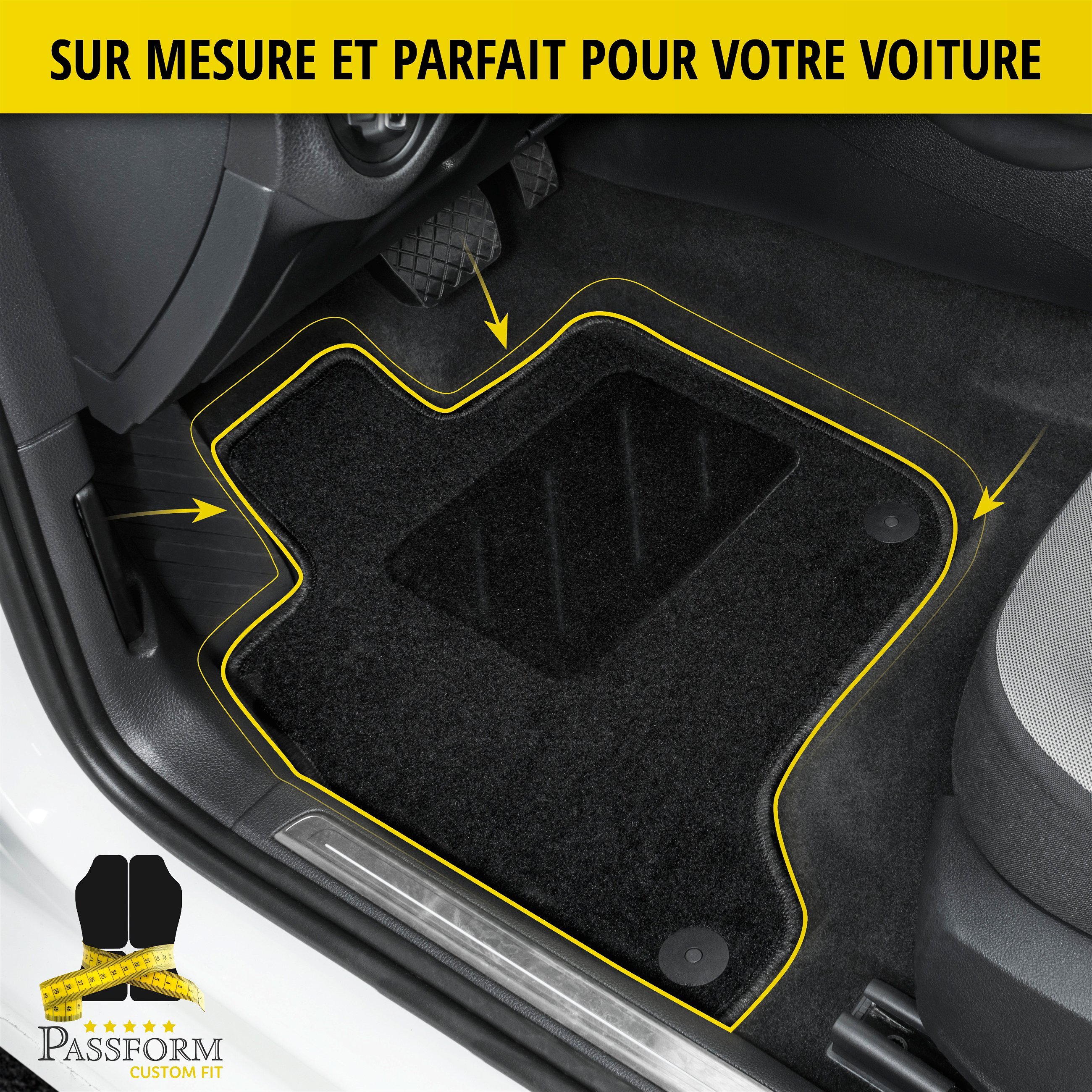 Tapis de sol pour Renault Clio III 01/2005-12/2014, Clio III Grandtour 2013-2014