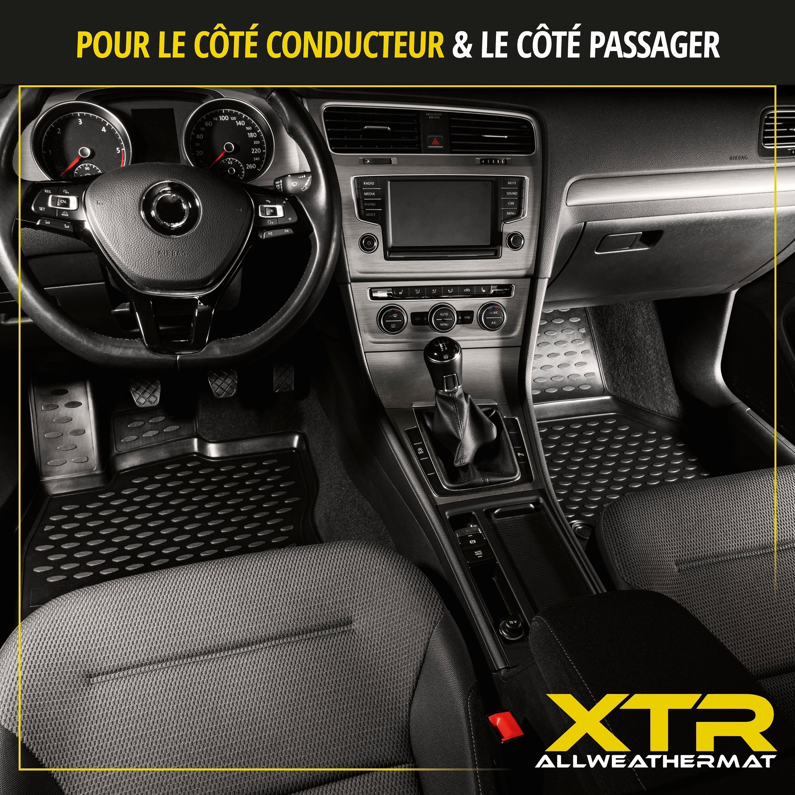 Tapis en caoutchouc XTR pour VW Passat (B5) Combi/Variant 08/1996 - 12/2005