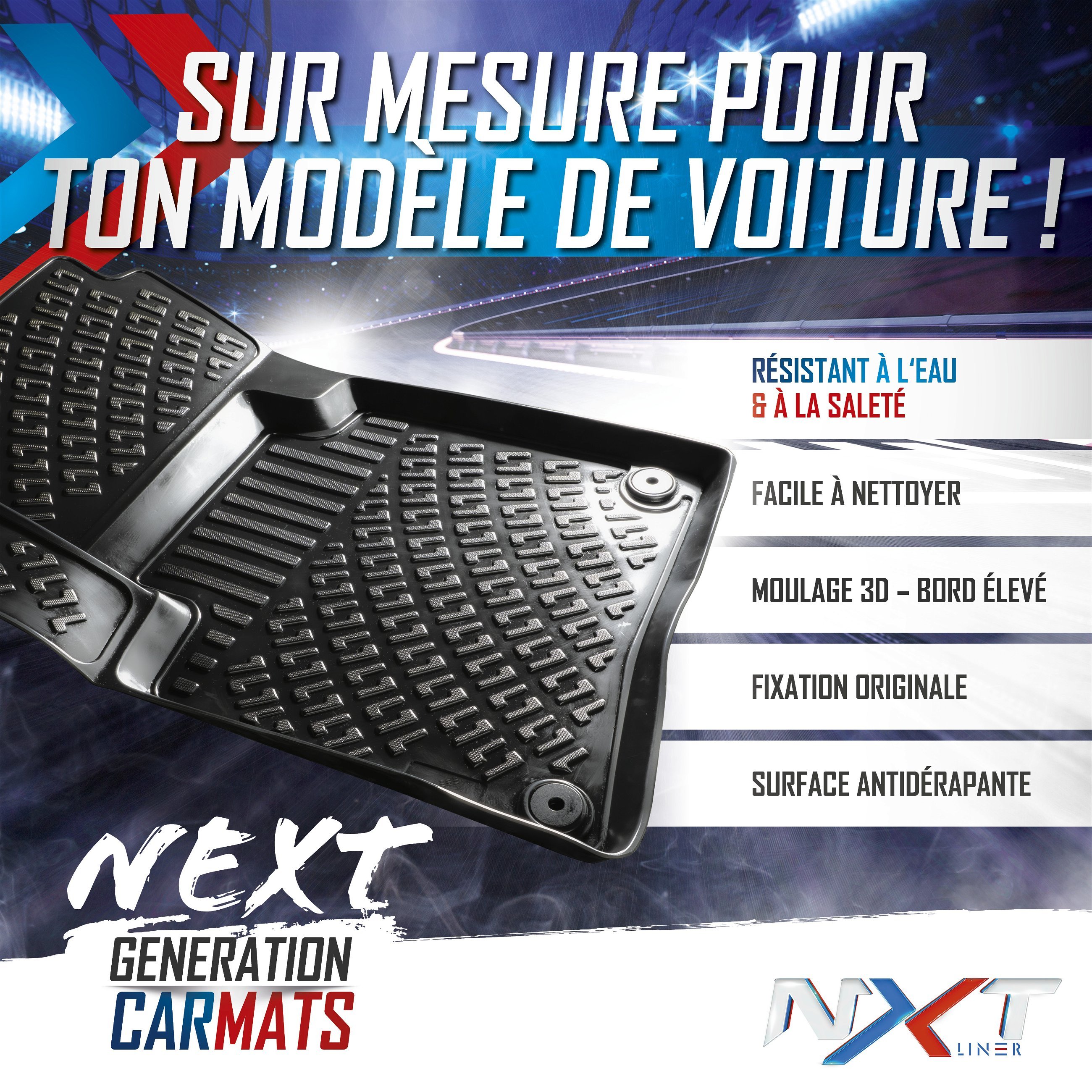 Tapis en caoutchouc NXT pour BMW X1 (F48) 11/2014-auj.