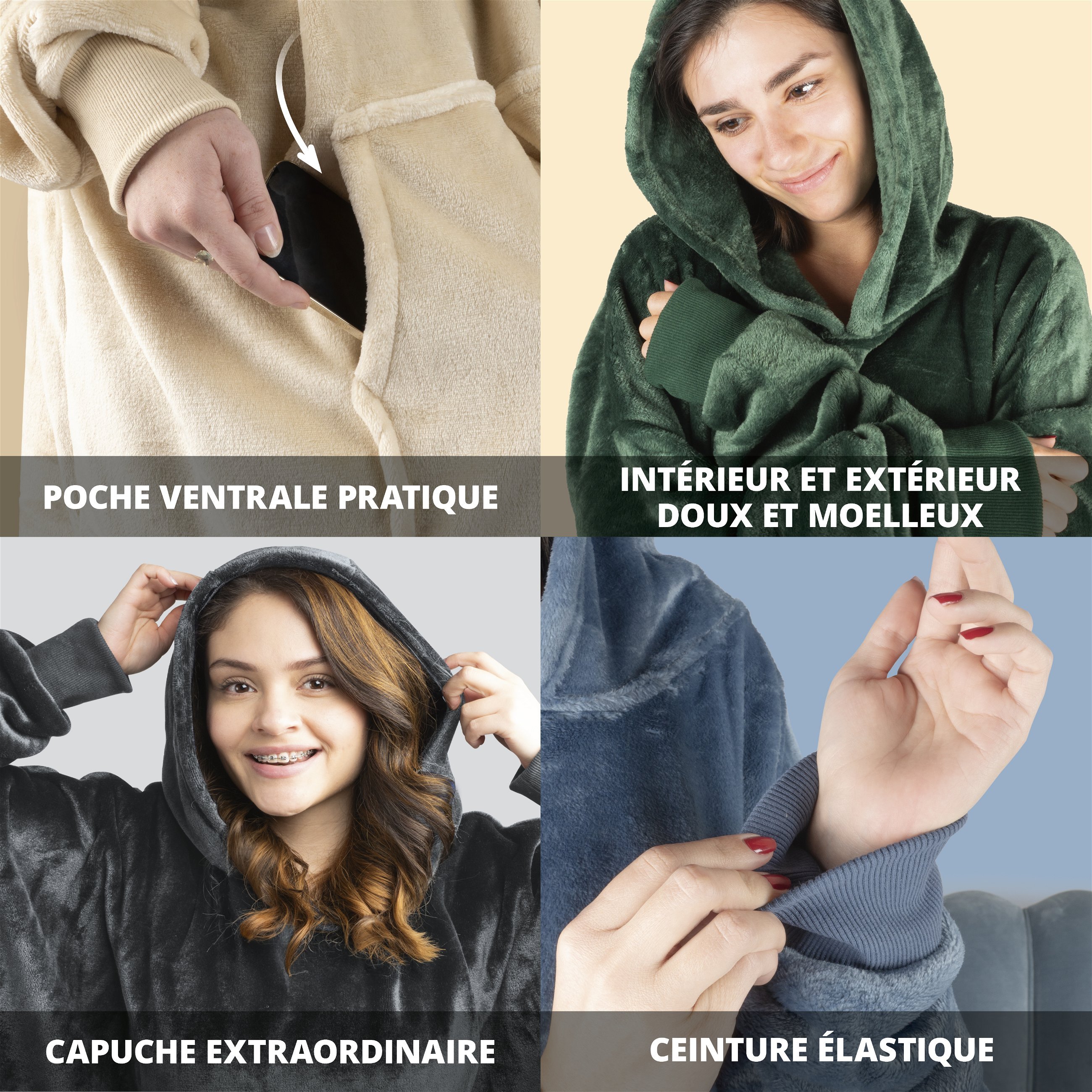Pull douillet, couverture à capuche Snuggle, sweat à capuche oversize femme, couverture à capuche homme, couverture pull 104x102 cm grenat