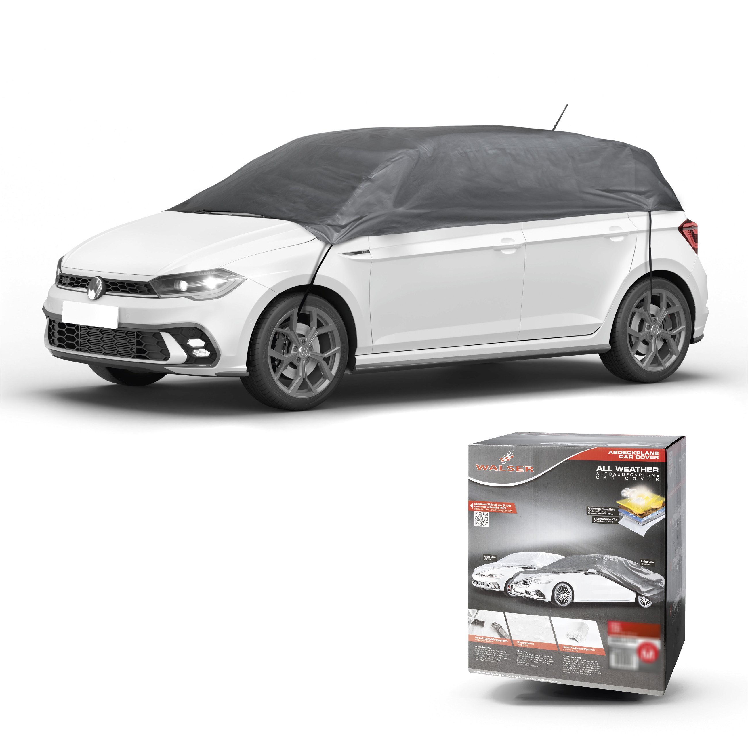 Telone per auto All Weather Basic, telone auto mezzo garage misura M grigio