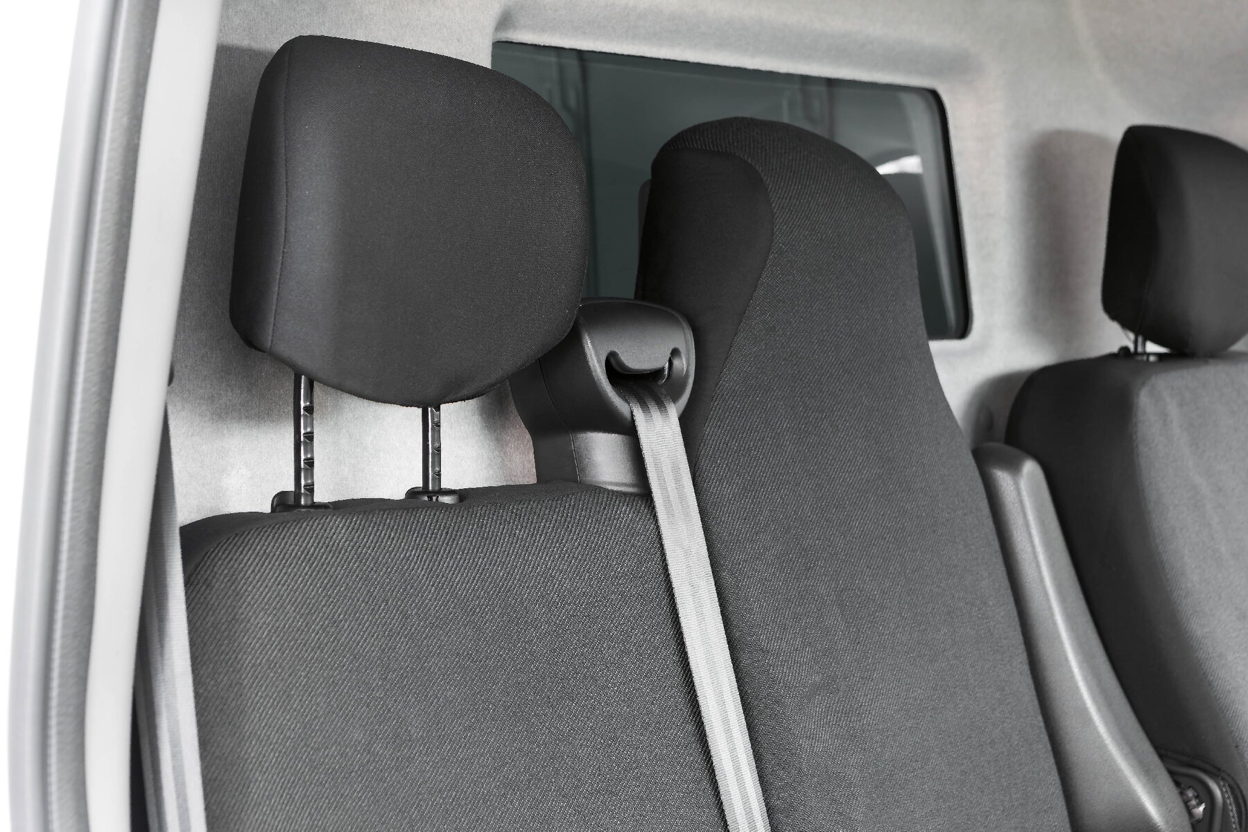 Passform Sitzbezug aus Stoff kompatibel mit Opel Movano, Renault Master, Nissan NV400, Einzelsitz Armlehne innen & Doppelbank