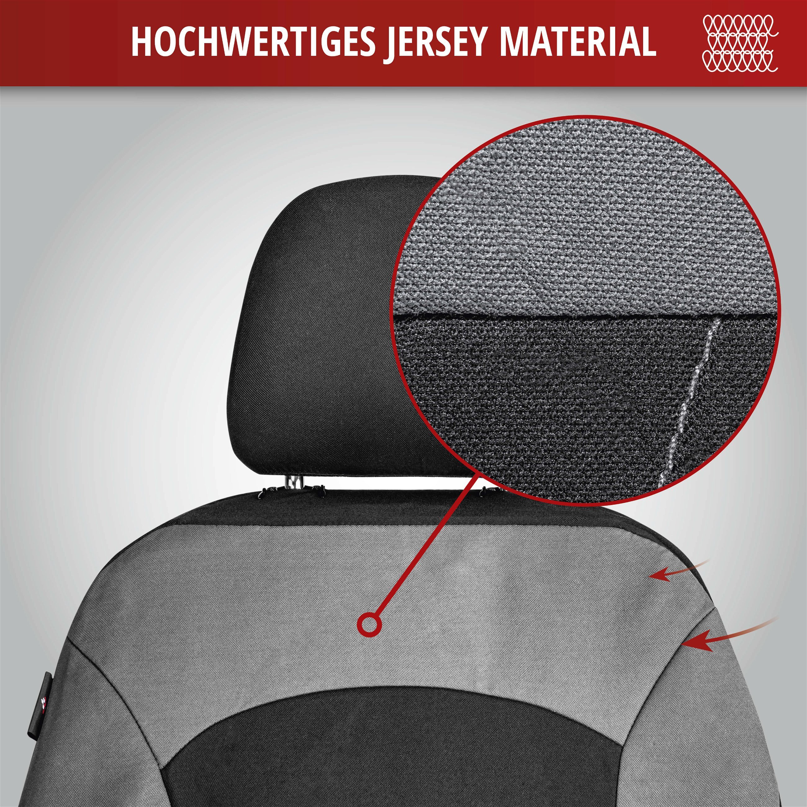 nenyan Autositzbezüge Komplett Set Universal in Premium Design |  Schonbezüge für die Vordersitze & Rückbank | Auto Sitzbezüge Airbag  Geeignet 