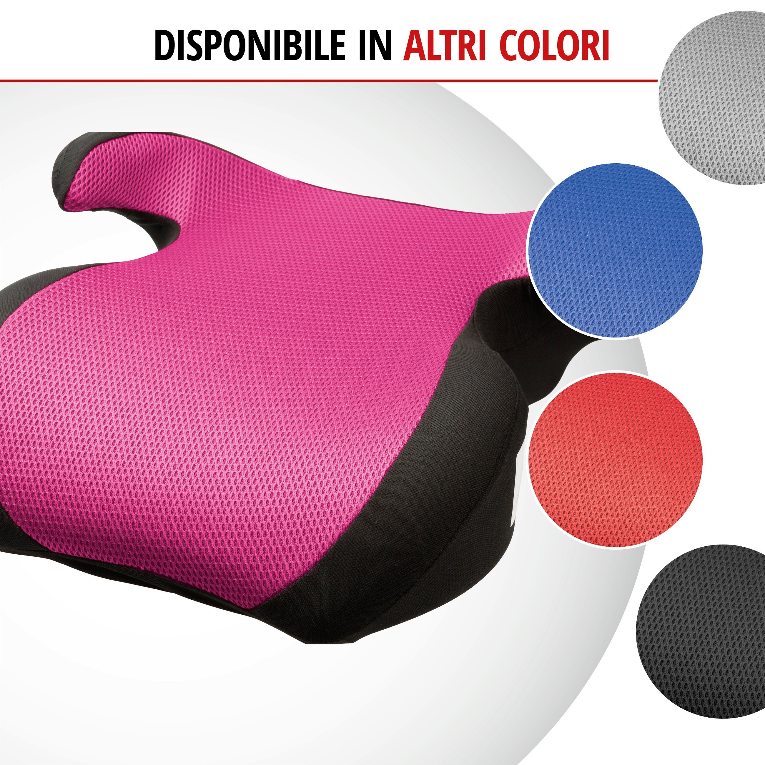 Rialzo per bambini Lino nero/rosa