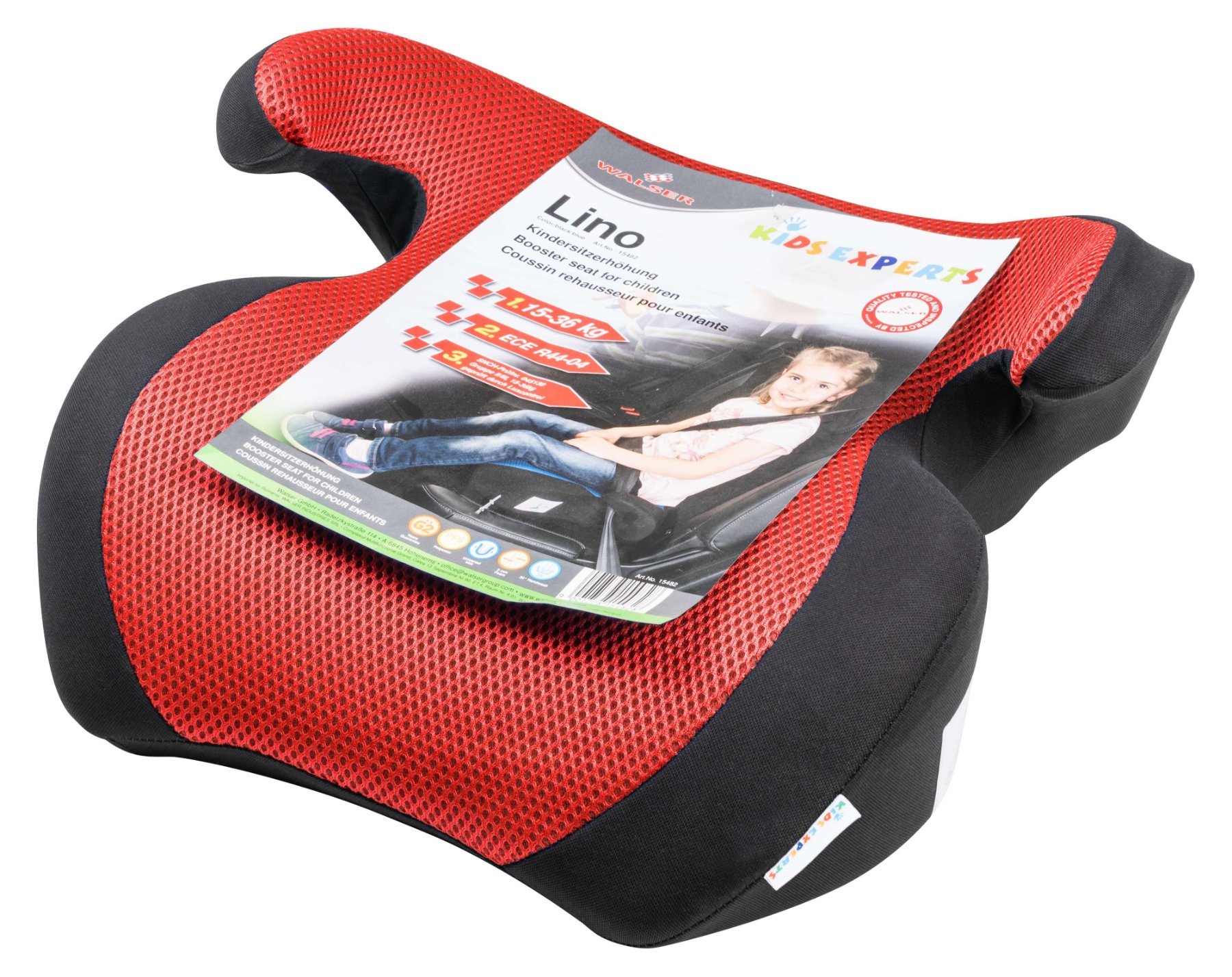 Booster seat Lino black/red