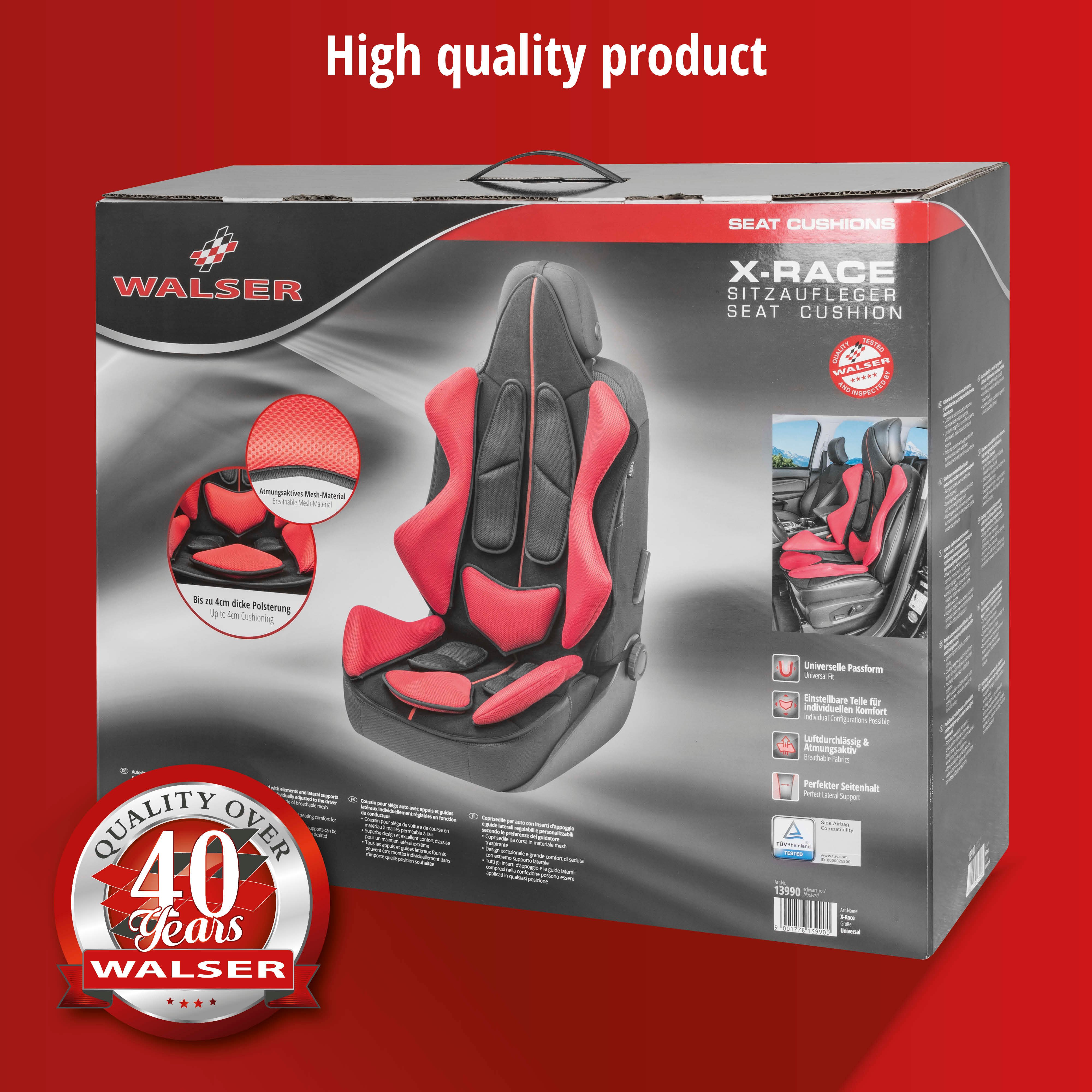 Car Seat cover X-Race black red