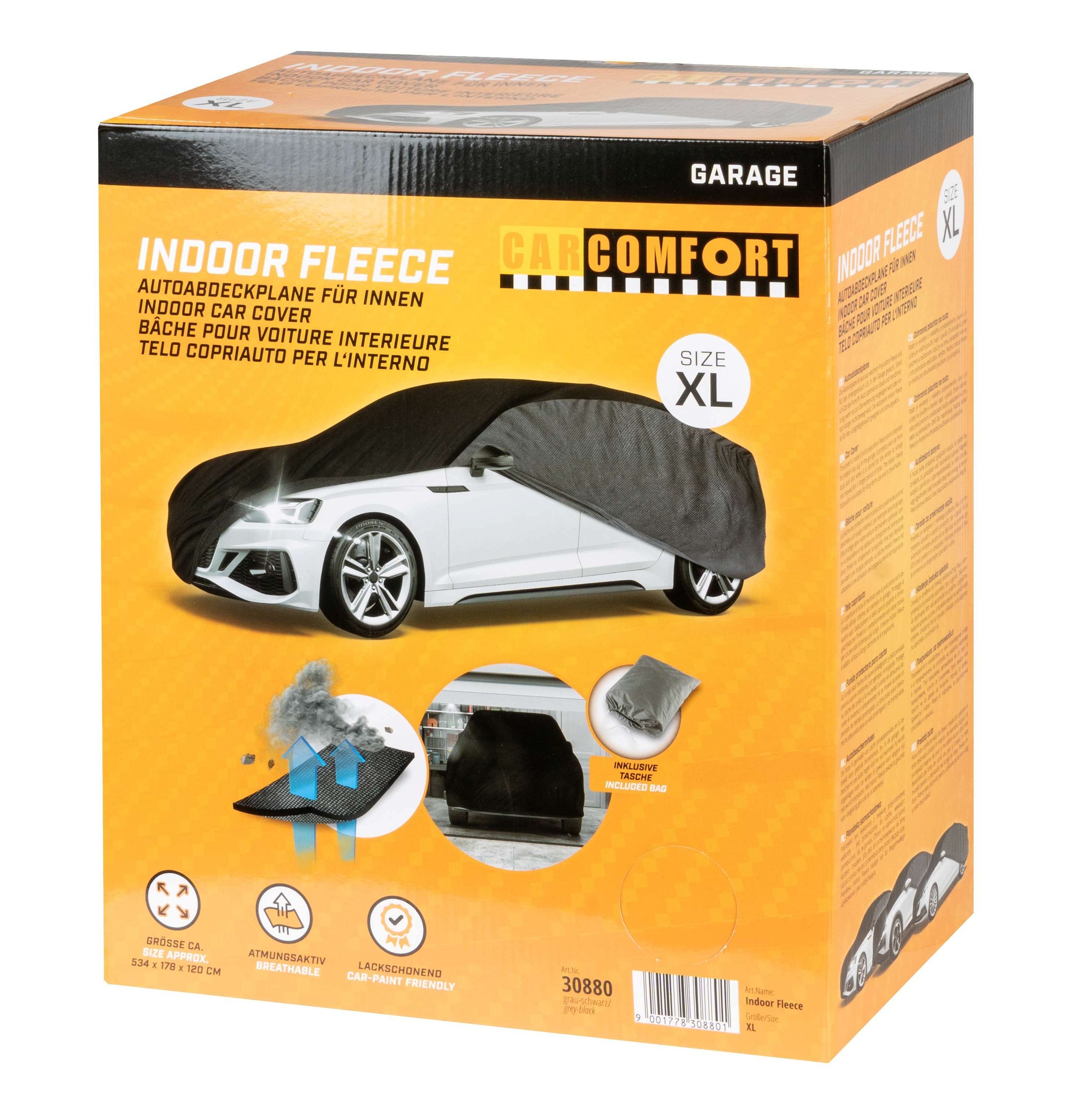 Bâche pour voiture Indoor Eco taille XL gris/noir