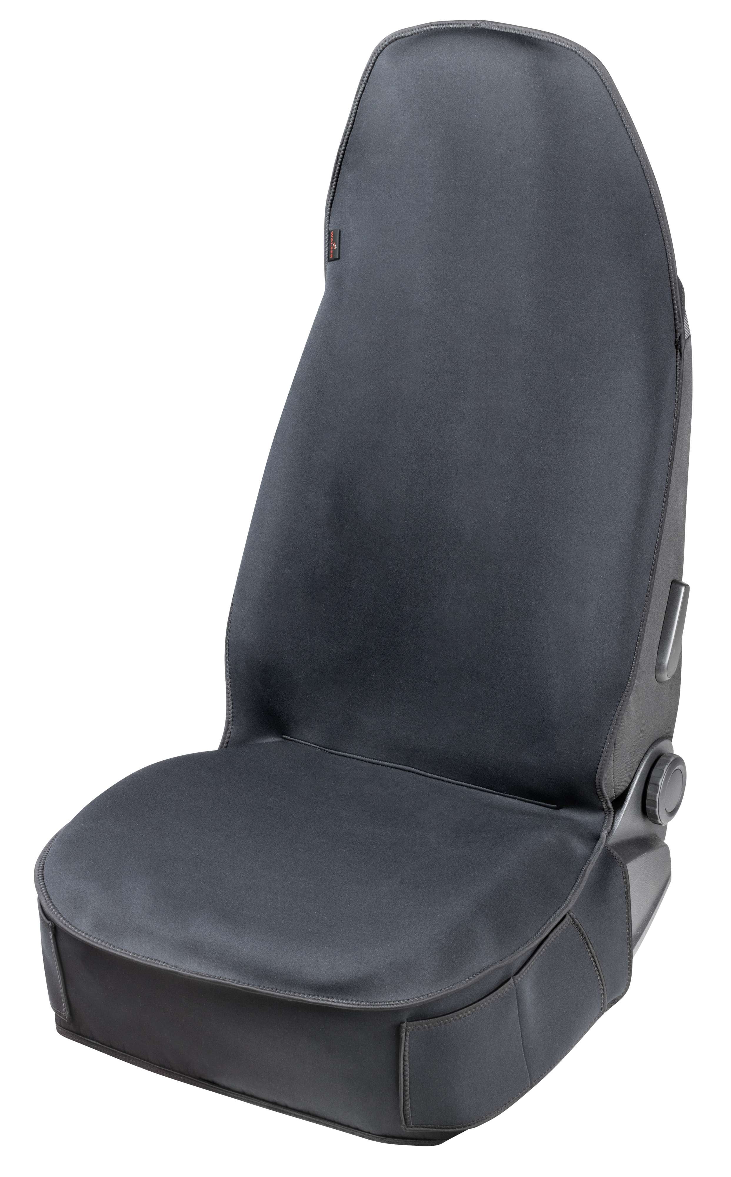 Car seat cover neoprene for front seat, black