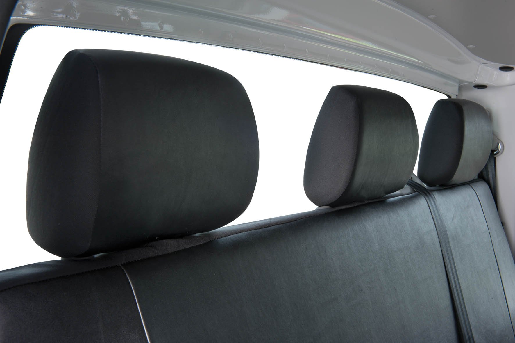 Passform Sitzbezug aus Kunstleder kompatibel mit VW T5, 3er Bank Pritsche