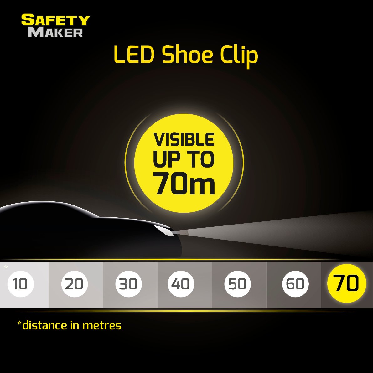 LED shoe clip white