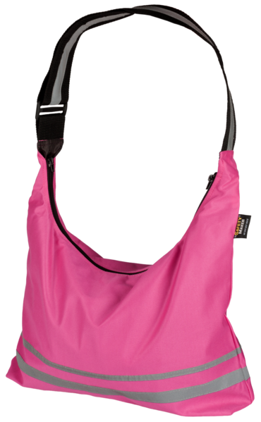 Shopping Bag mit reflektierenden Streifen pink