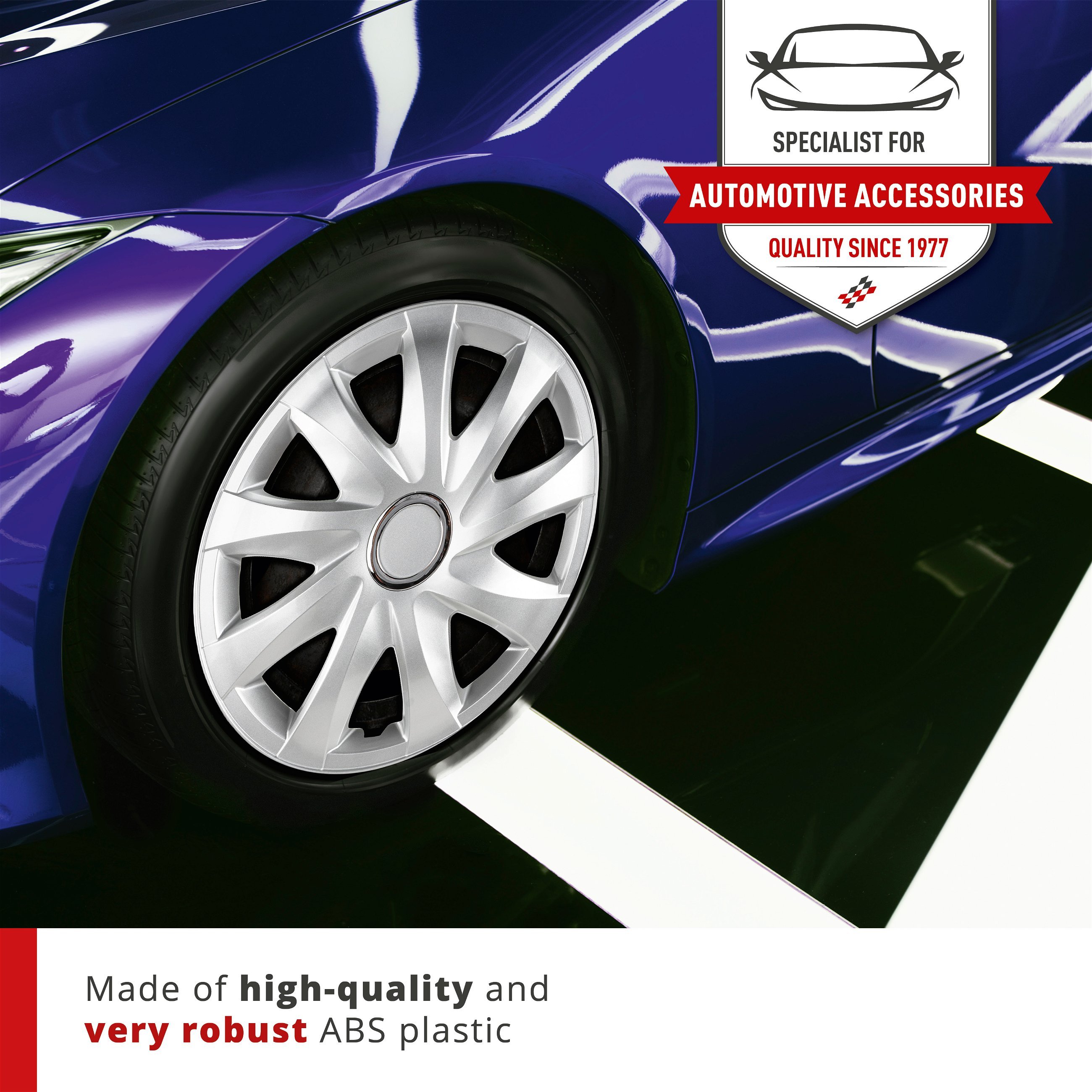 Wheel covers Drifter 16", 4 piece silver
