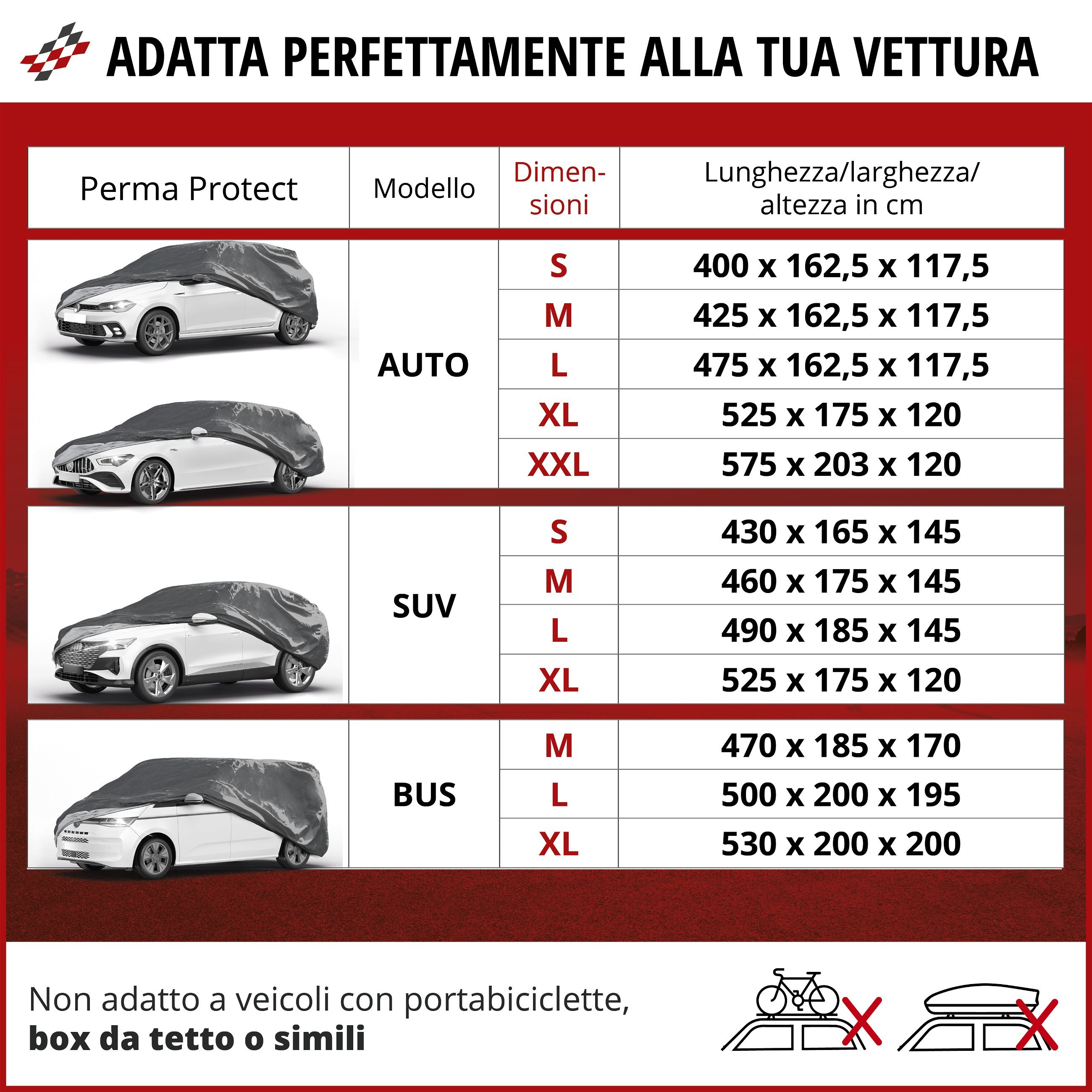 Telone per auto All Weather Basic, telone auto garage completo SUV misura L grigio