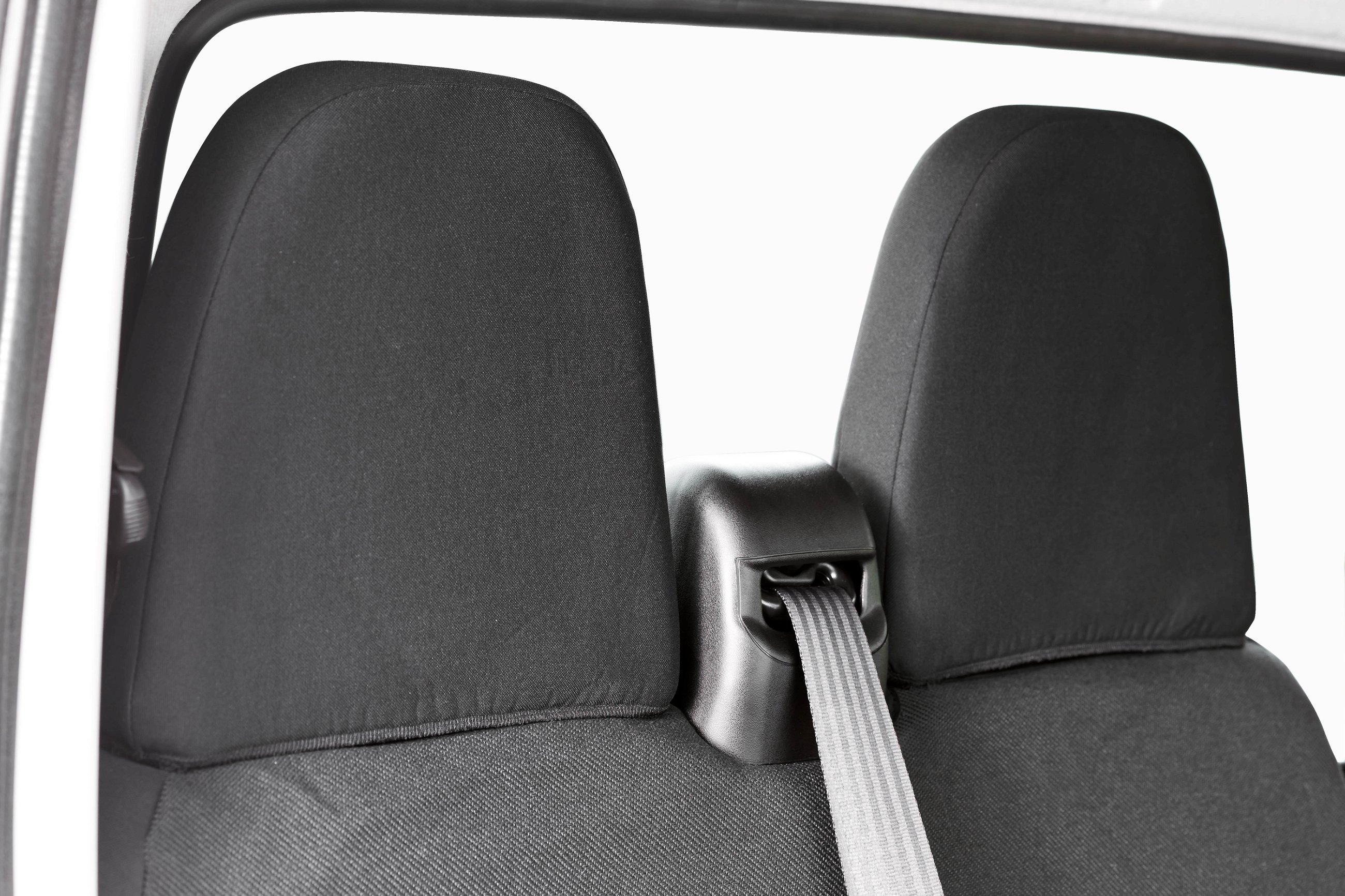 Charcoal Black Leatherette Trim To Fit A Iveco Daily 2006 Van 1 Single + 1 Double Seat Covers