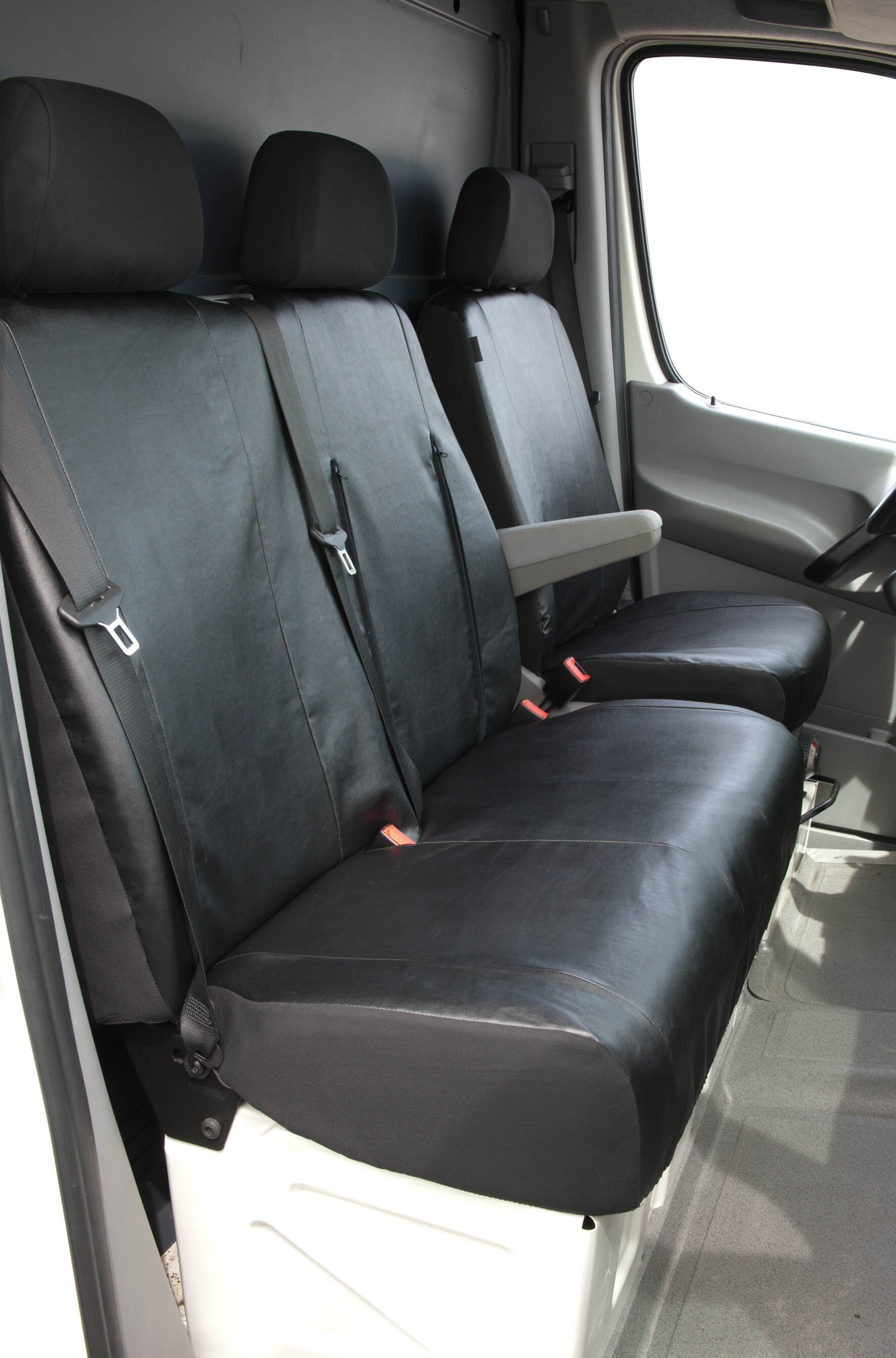 Seat cover made of imitation leather for VW Crafter, Mercedes Sprinter, single seat cover, double seat cover