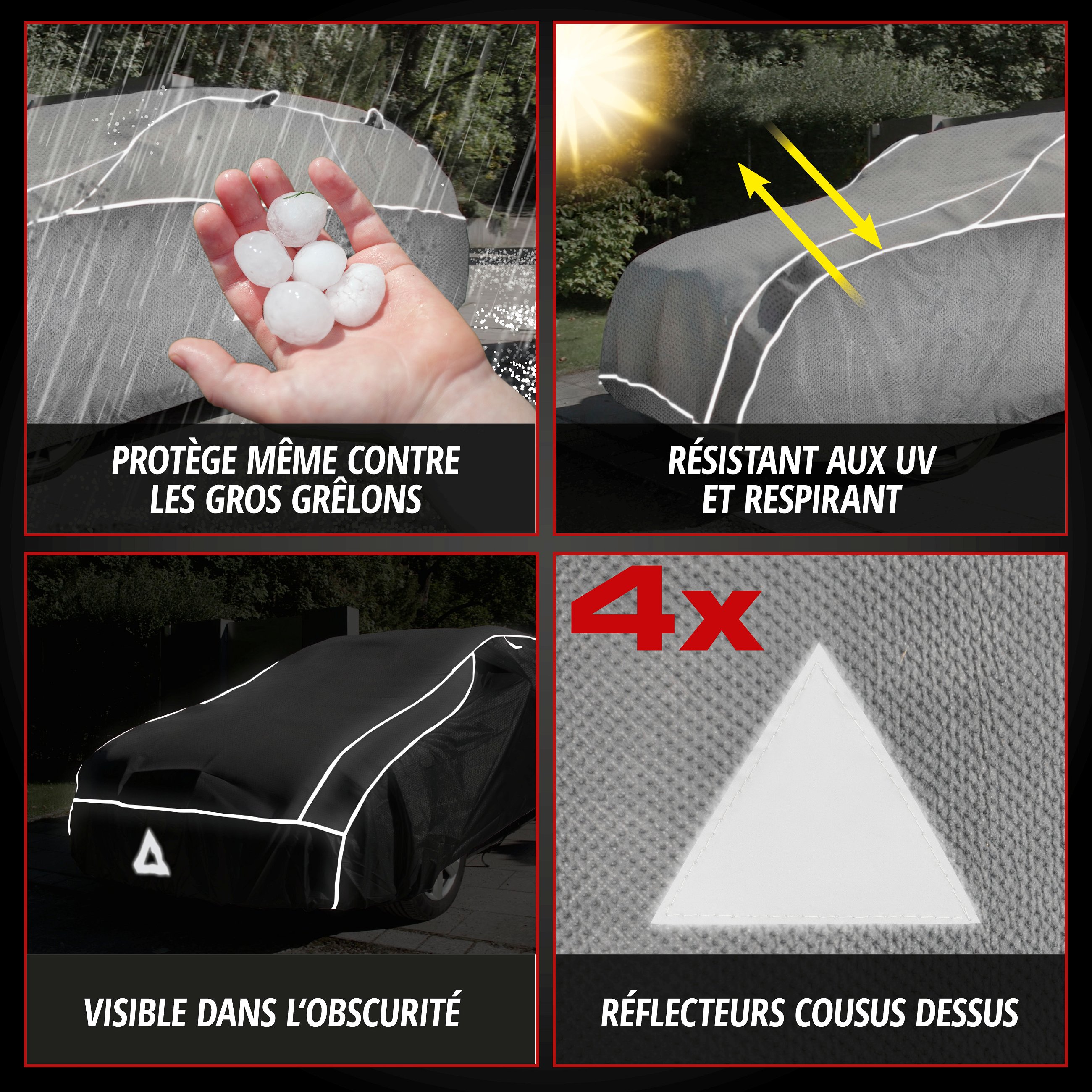 Bâche de Voiture anti-grêle Hybrid UV Protect taille XL