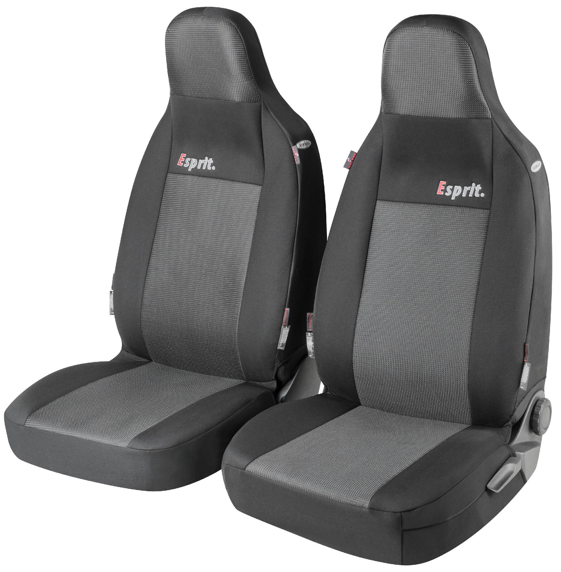 ZIPP IT Premium Esprit autostoelhoezen voor 2 voorstoelen met ritssysteem, highback zitplaatsen