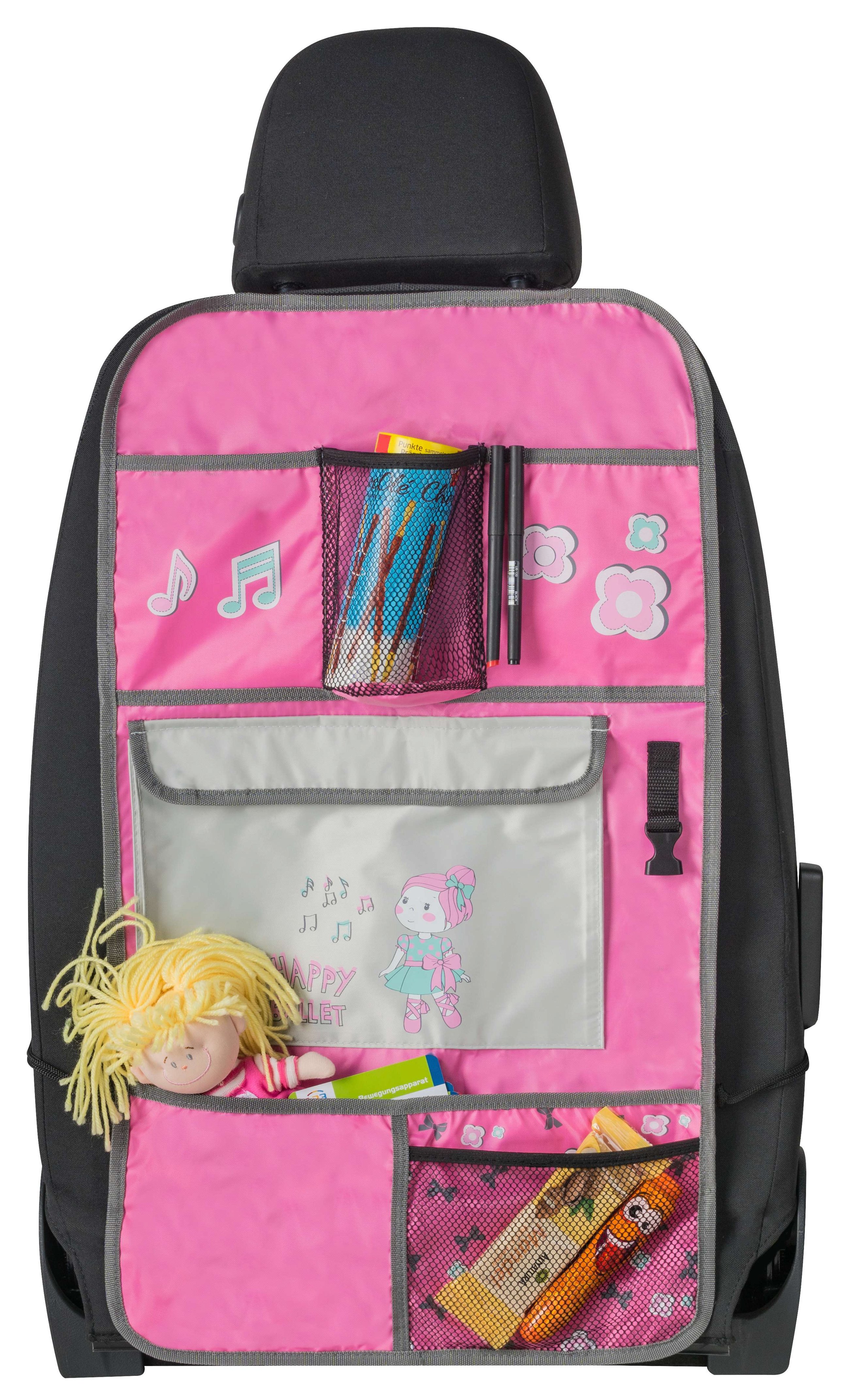 Auto-Organizer Ballet Doll, Rücksitz-Organizer mit Taschen rosa, Rücksitz  Taschen, Kids & Co