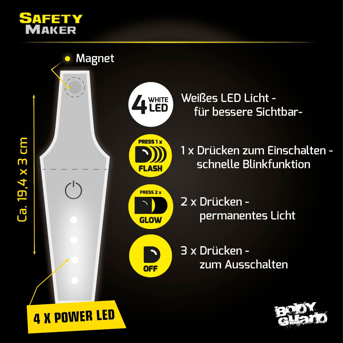 Multilight XL, LED-Clip silber