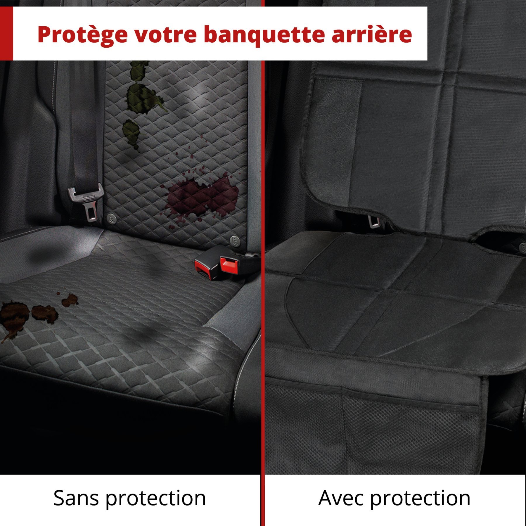 Coussin pour siège enfant George Premium XL, tapis de protection pour siège enfant noir
