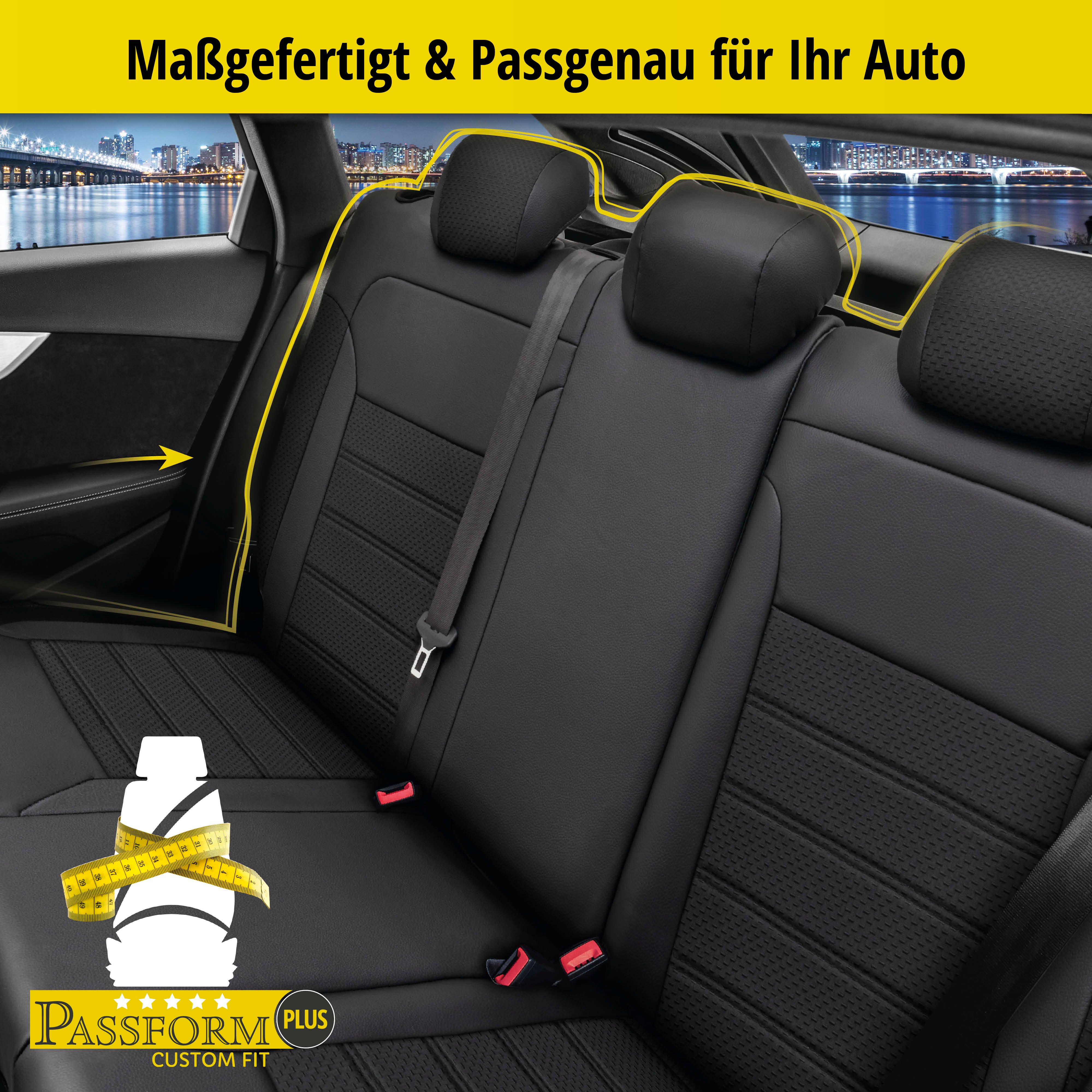 Passform Sitzbezug Expedit für VW Polo Highline 2017-Heute, 1 Rücksitzbankbezug für Normalsitze