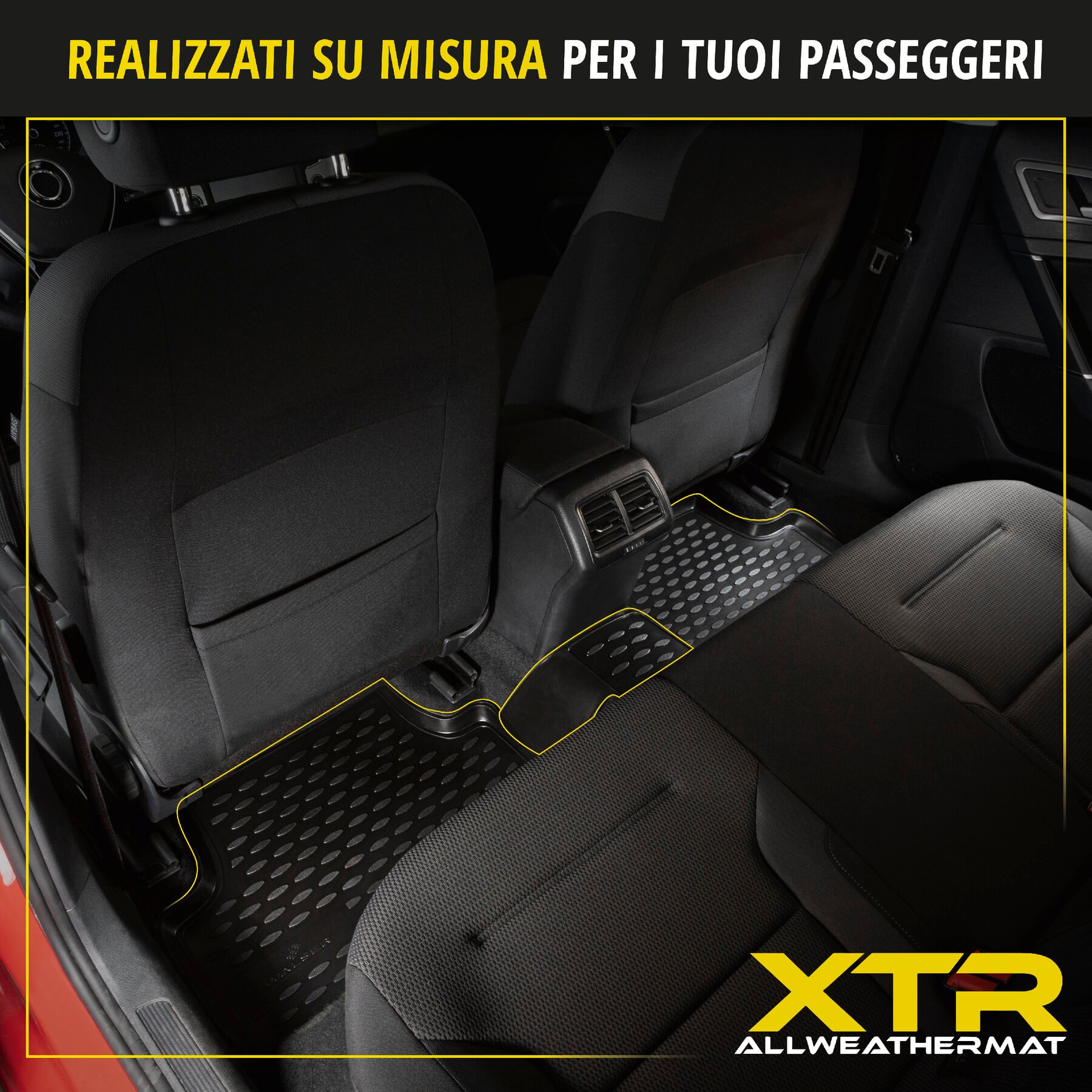 Tappetini in gomma per auto su misura XTR per Renault Clio III 01/2005-12/2014, Clio III Grandtour 2007- 2012
