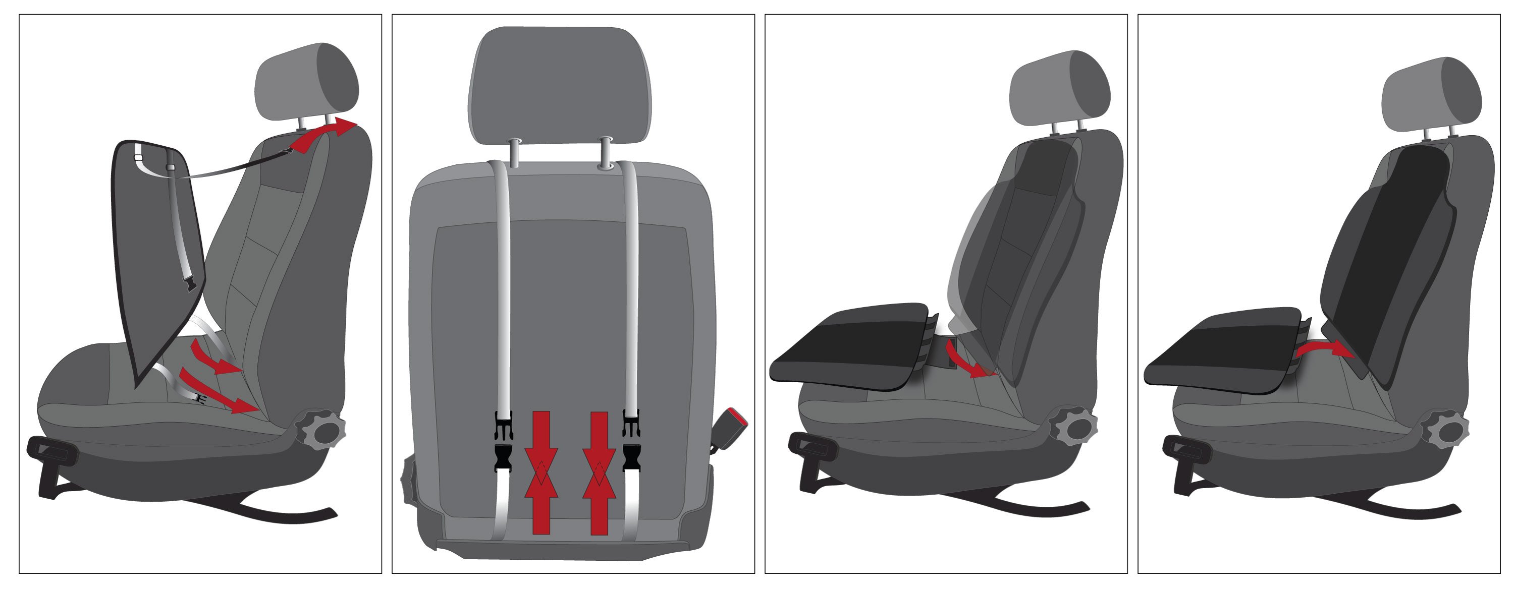 PKW Sitzauflage Aero-Spacer, Auto-Sitzaufleger schwarz