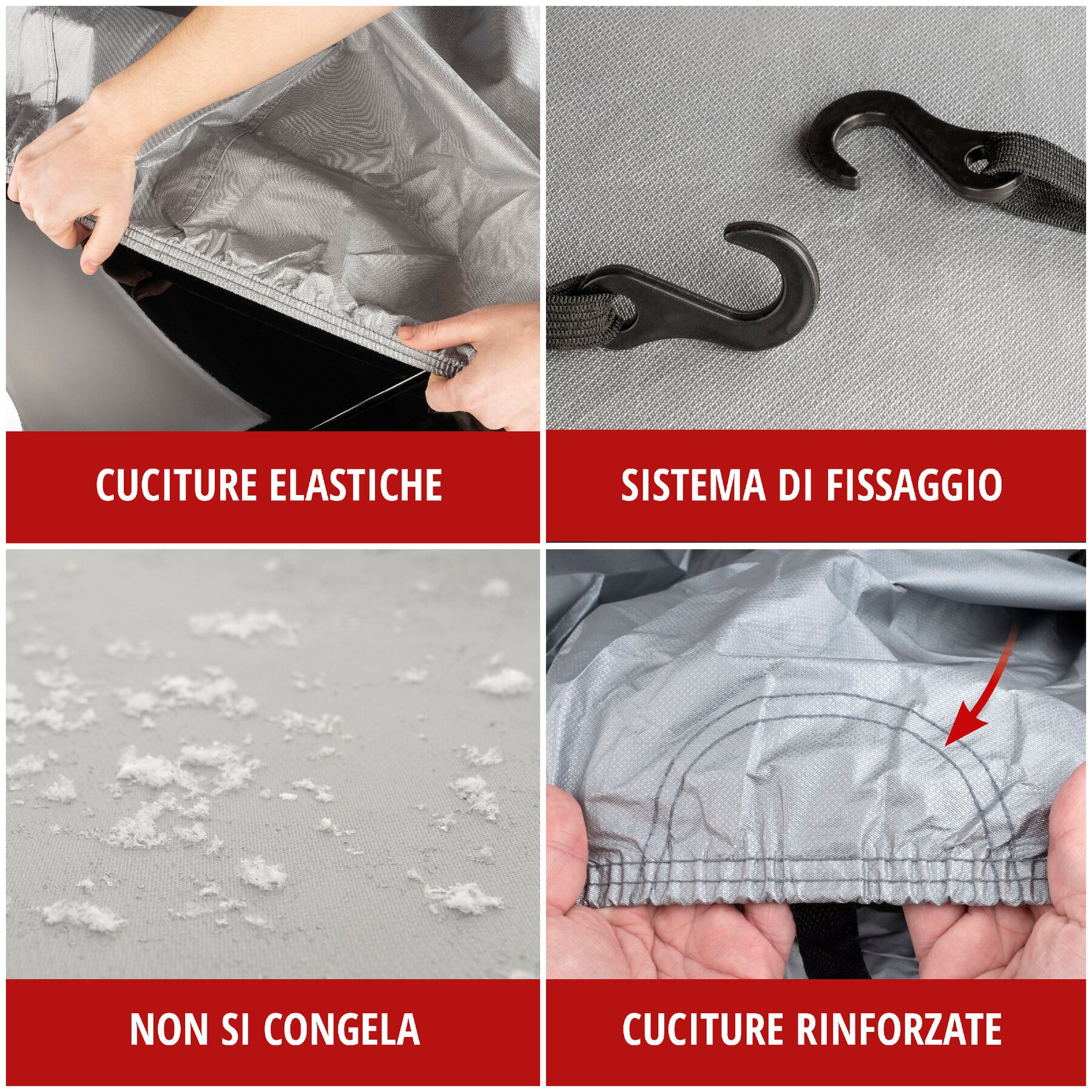 Telone protettivo All Weather Light mezza misura garage L grigio chiaro
