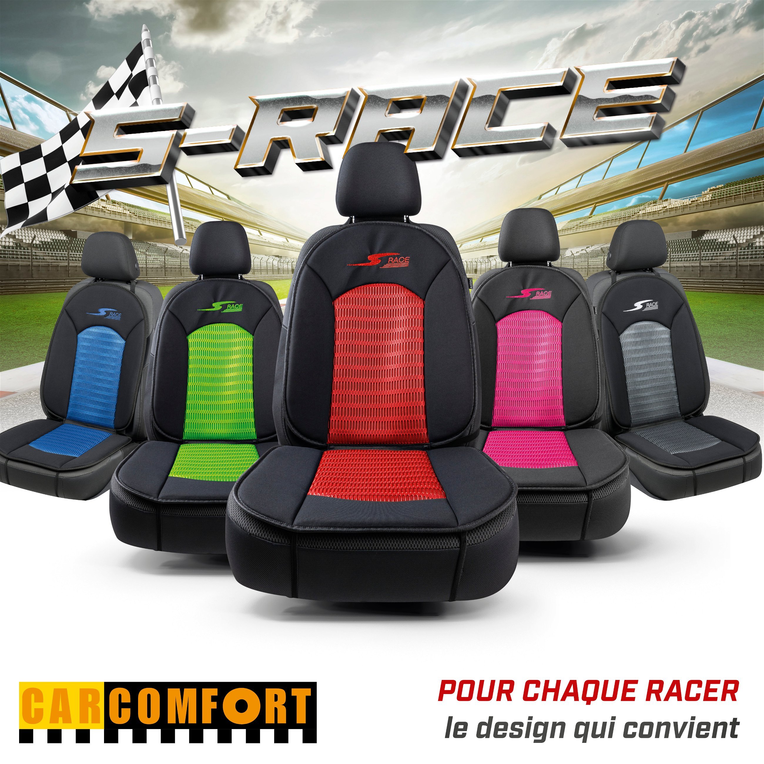 Housses de sièges S-Race anthracite