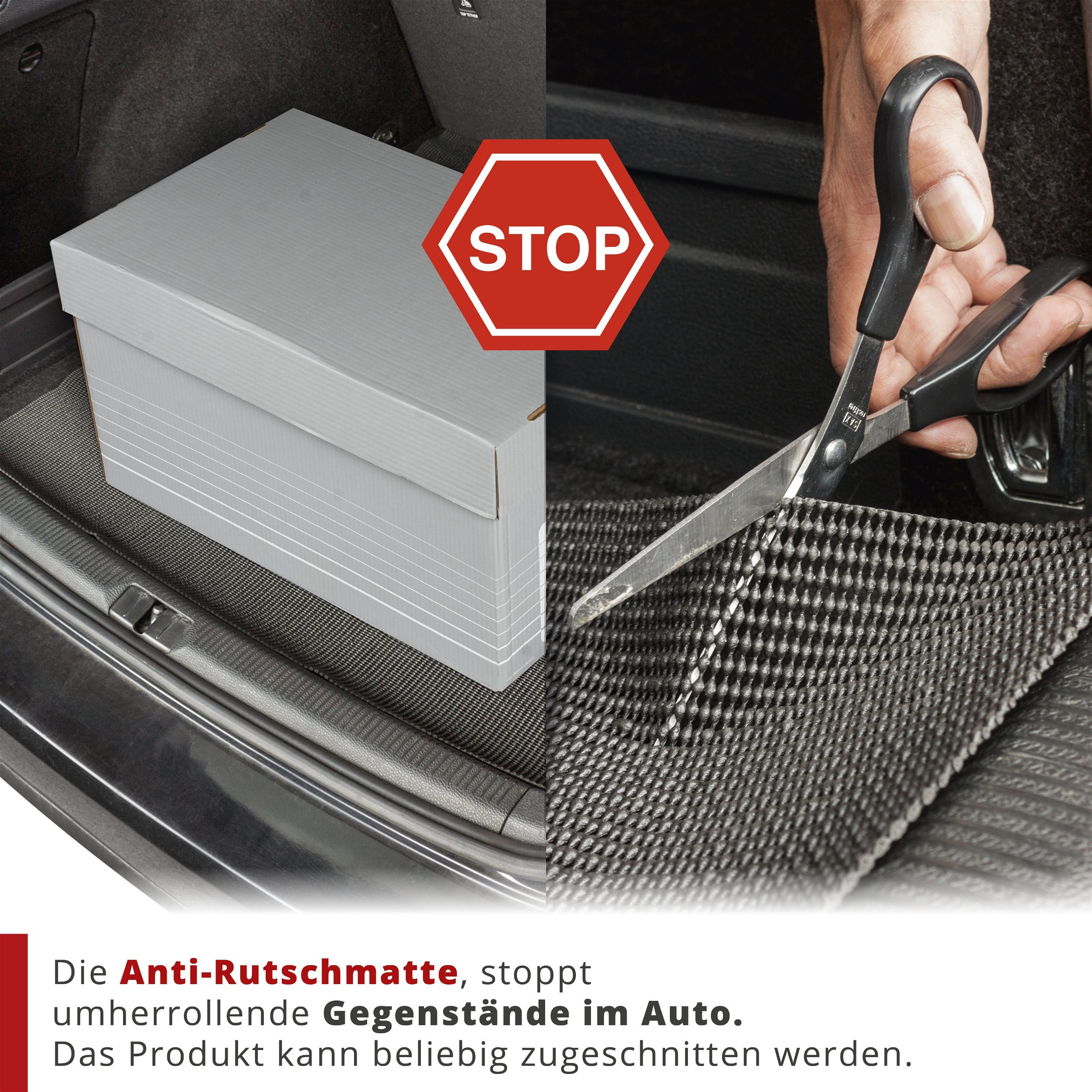 Anti-Rutschmatte-Auto, zuschneidbare Gummimatte 120x90 cm