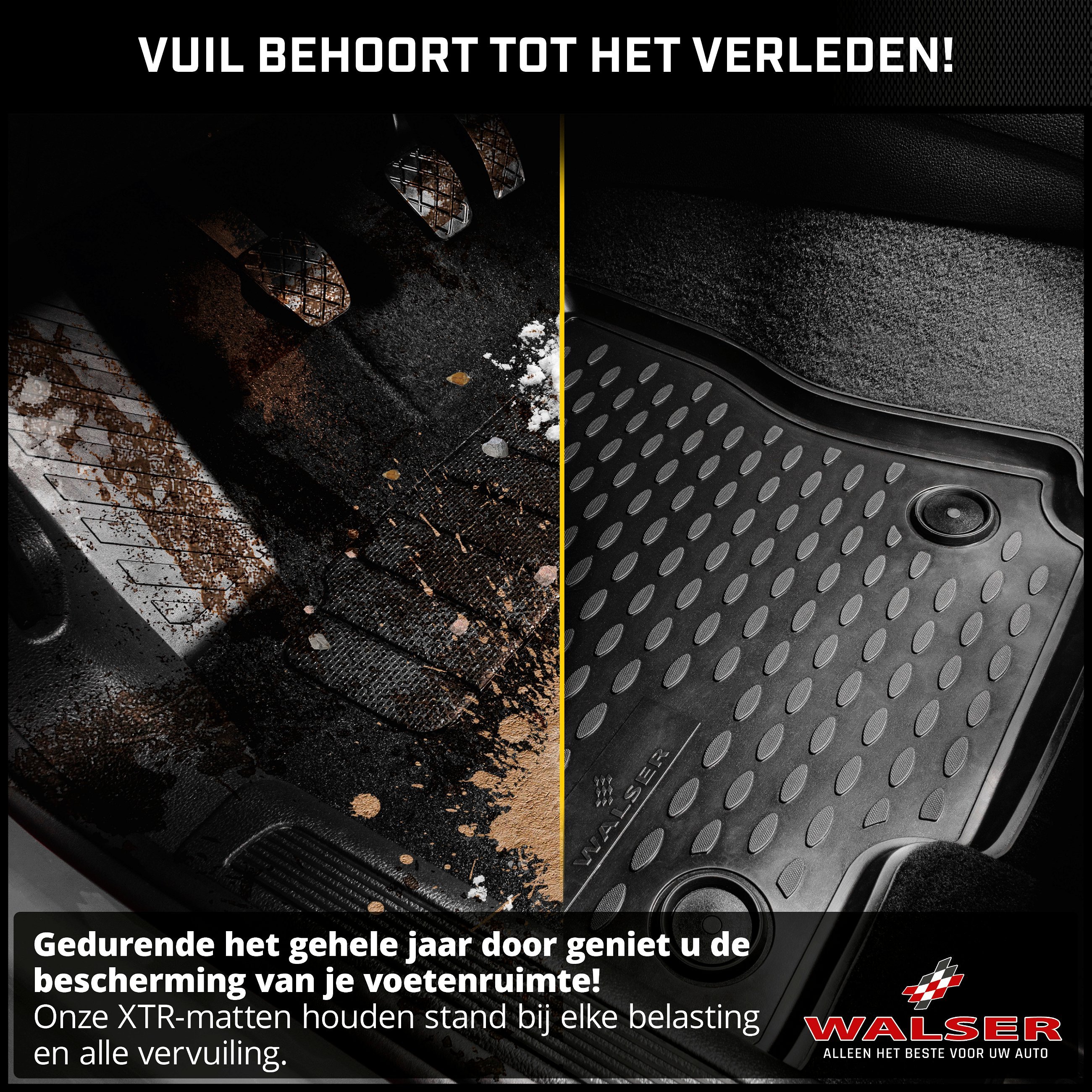 Rubberen Voetmatten XTR geschikt voor Toyota Yaris (P9) 01/2005-12/2014