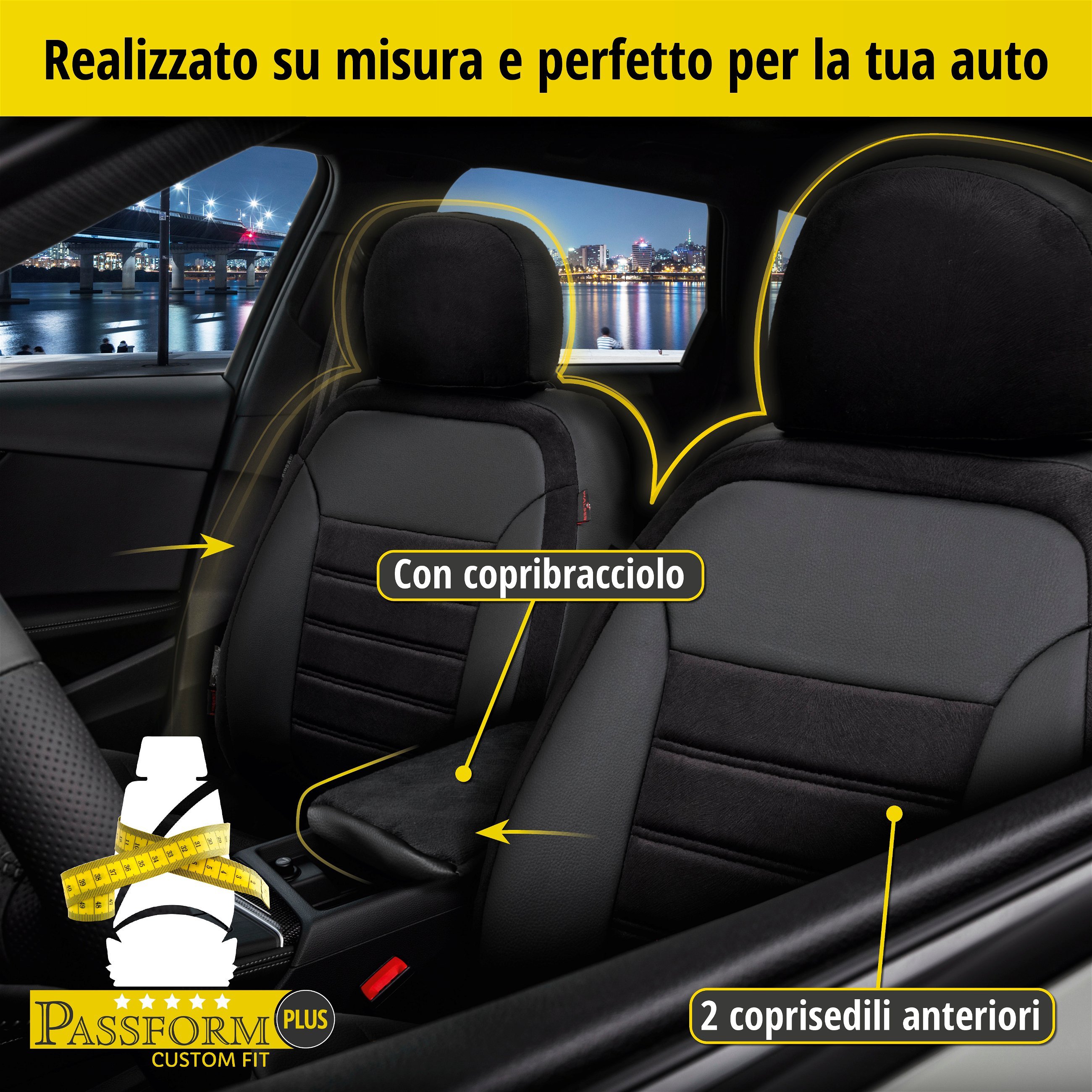 Coprisedili Bari per Skoda Superb III Combi (3V5) 03/2015-Oggi, 2 coprisedili singoli per sedili normali