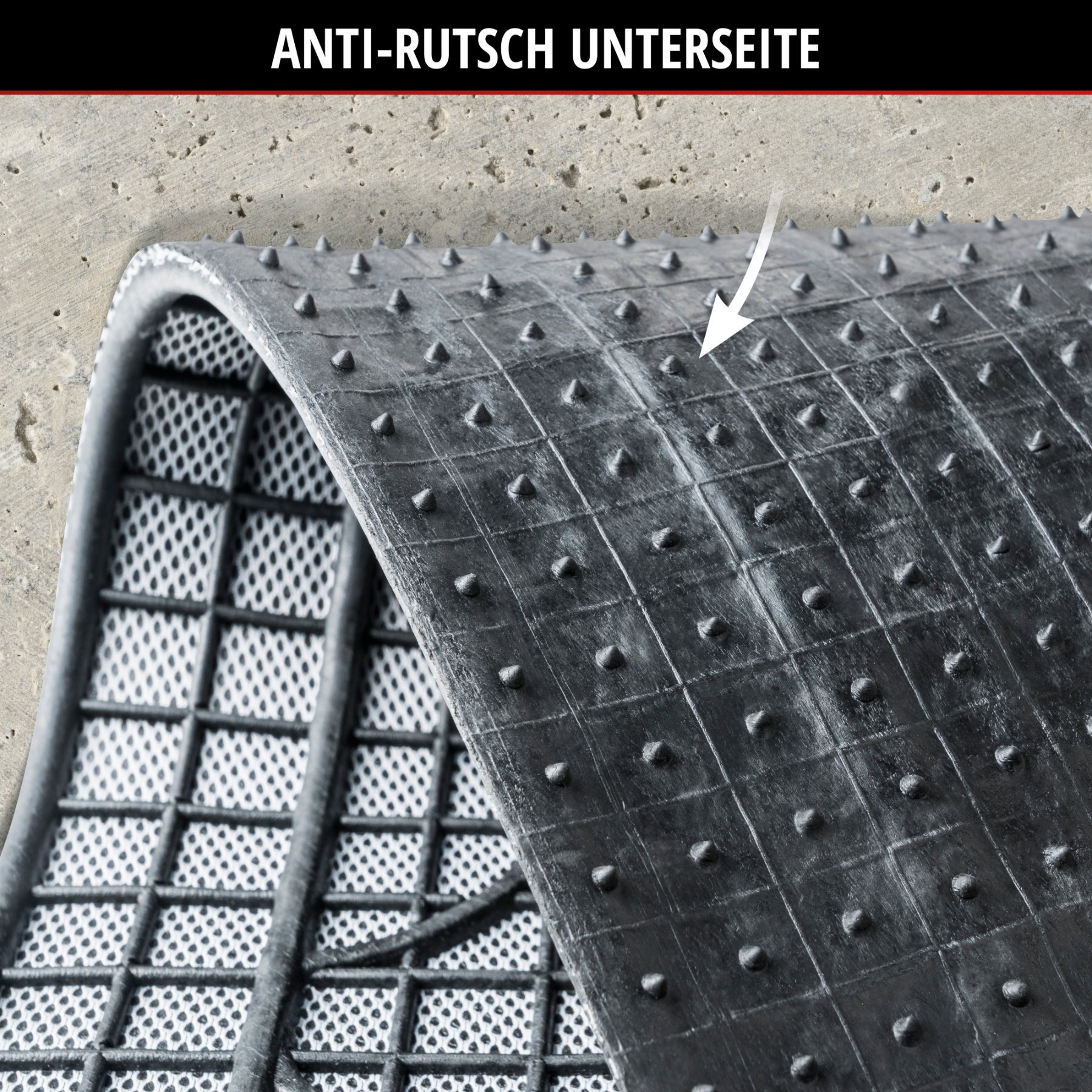 Gummimatten New Style, zuschneidbares Automattenset weiß/schwarz