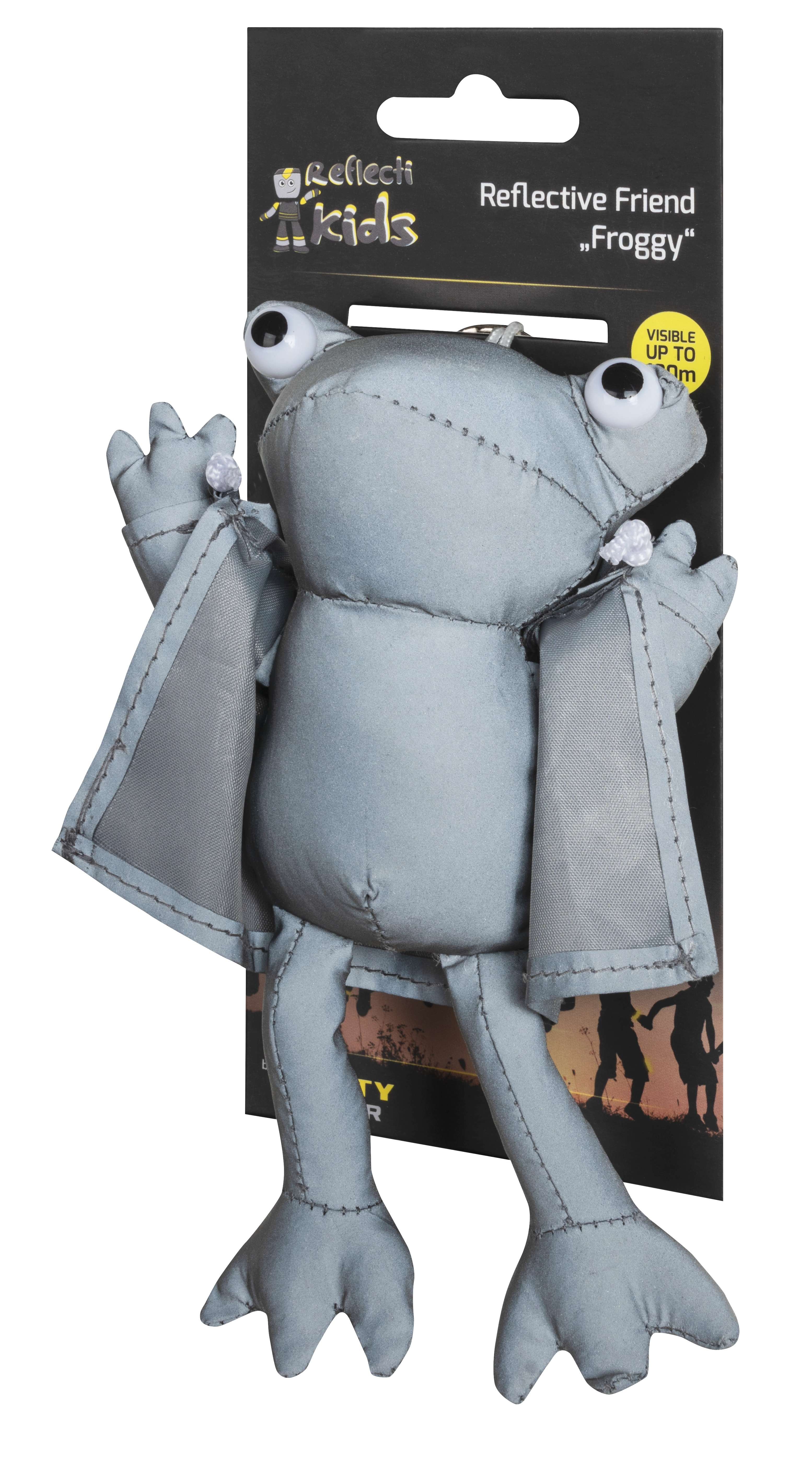 Soft Anhänger Froggy aus reflektierendem Material silber