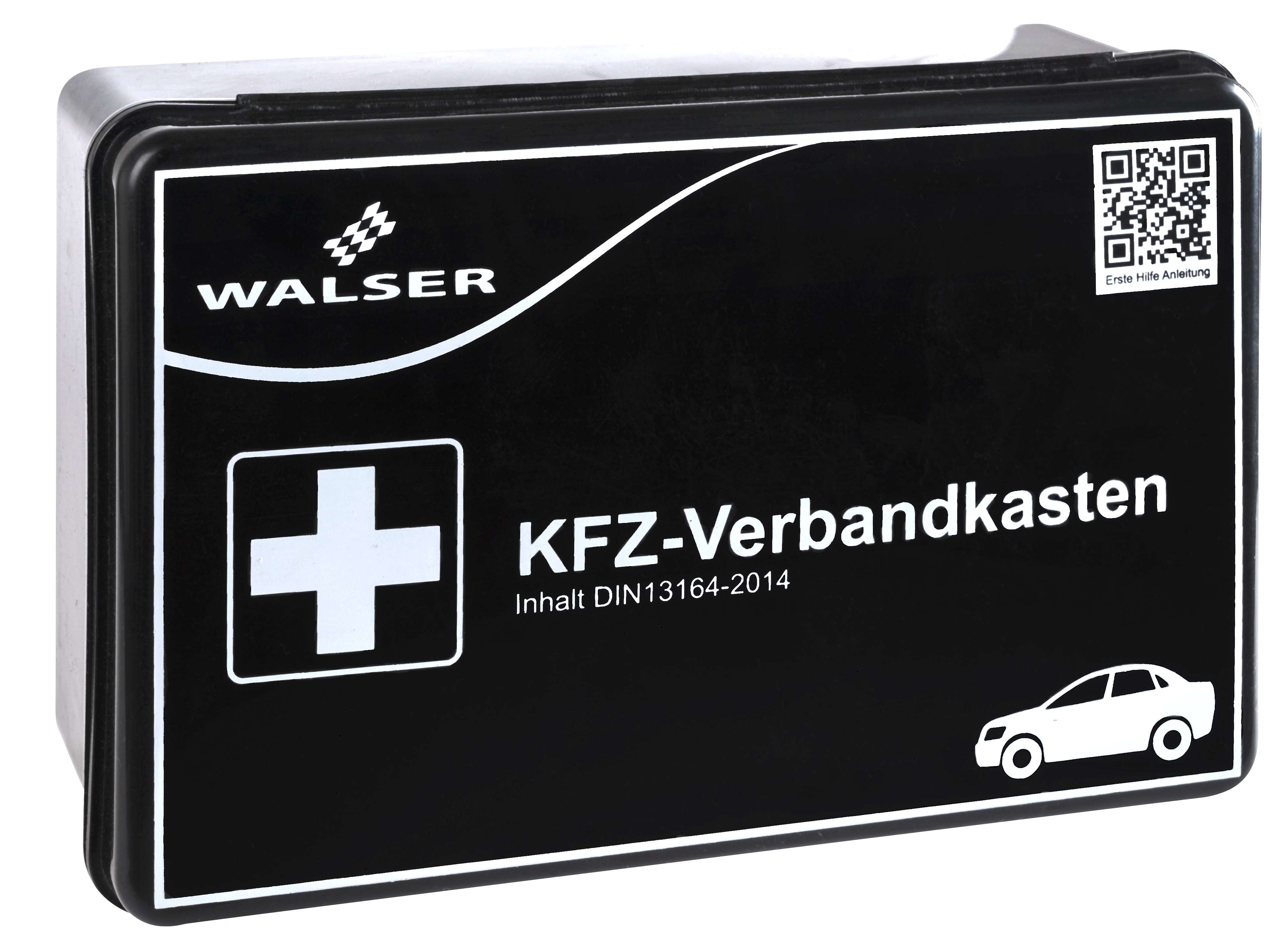 Boîte de secours KFZ noire selon la norme DIN 13164
