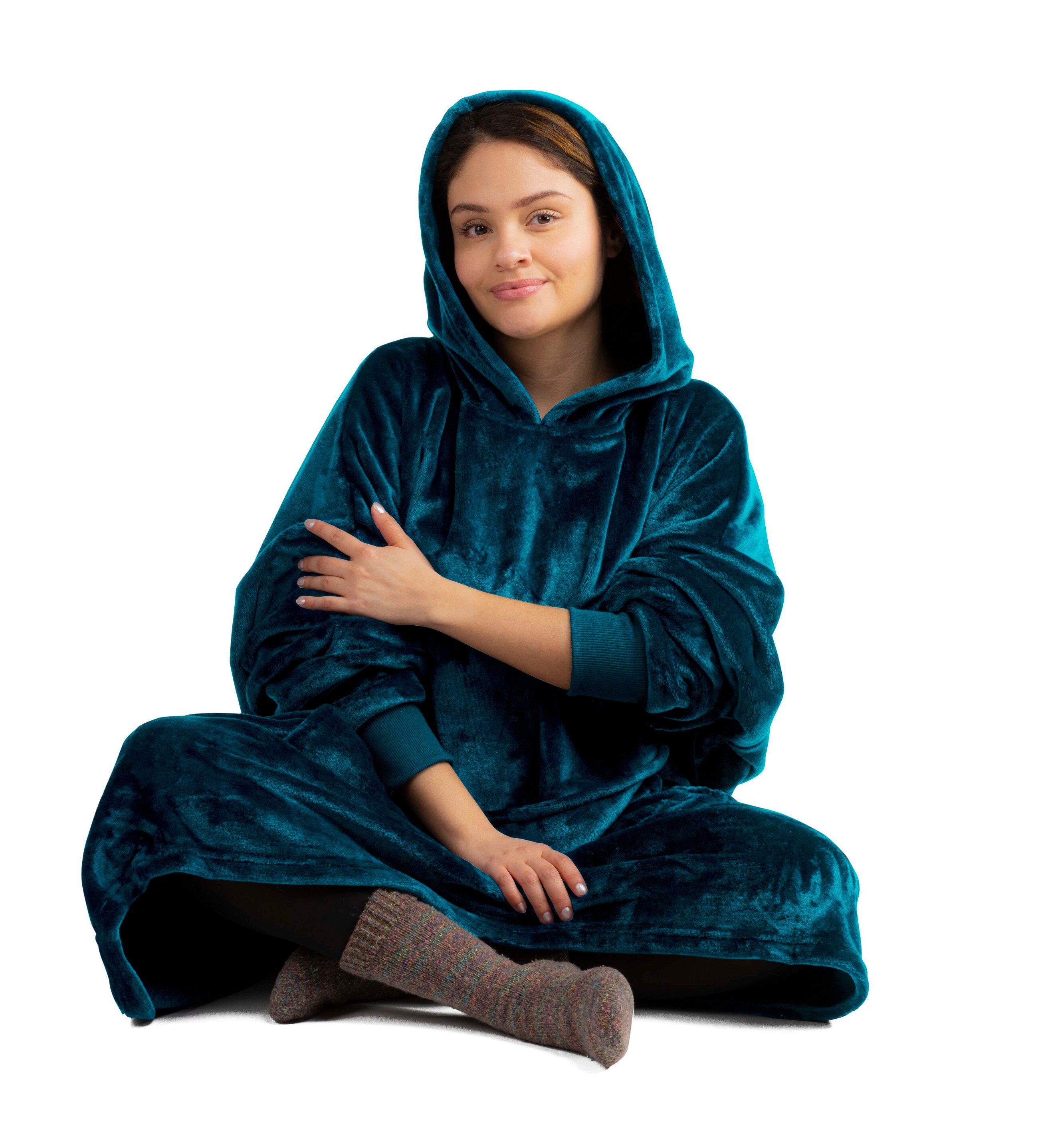 Snuggle Pulli 104x102cm 250g/m² inkl. Ärmel, blau