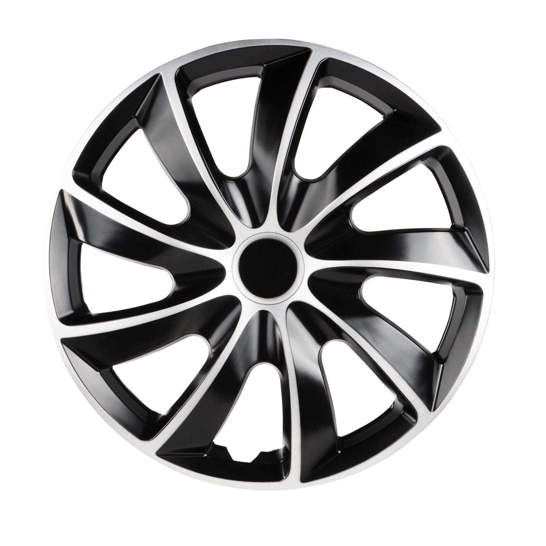 Wheel covers Aero Bicolor 14", 4 piece black/silver