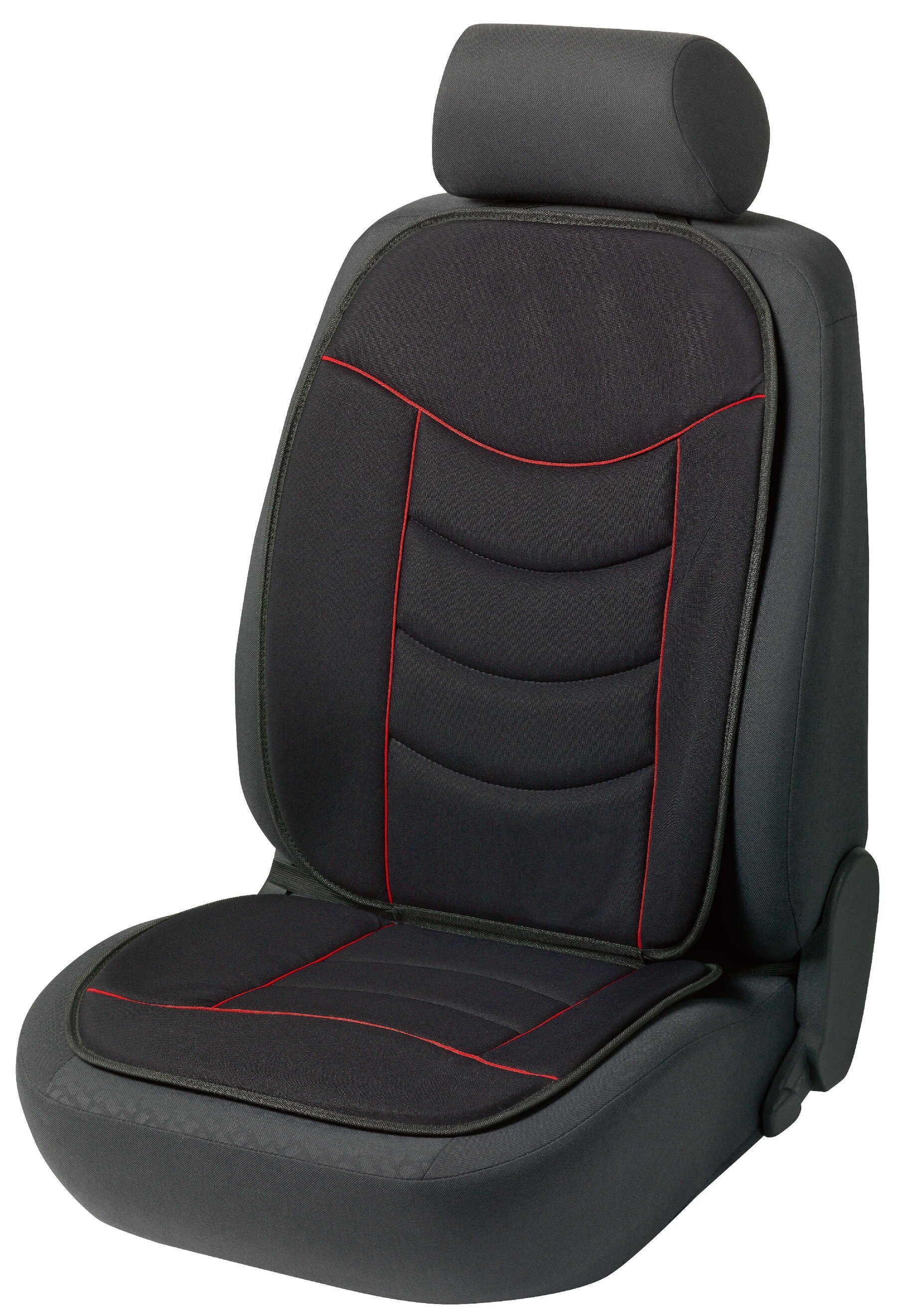 PKW Sitzauflage Elegance Plus, Auto-Sitzaufleger rot schwarz