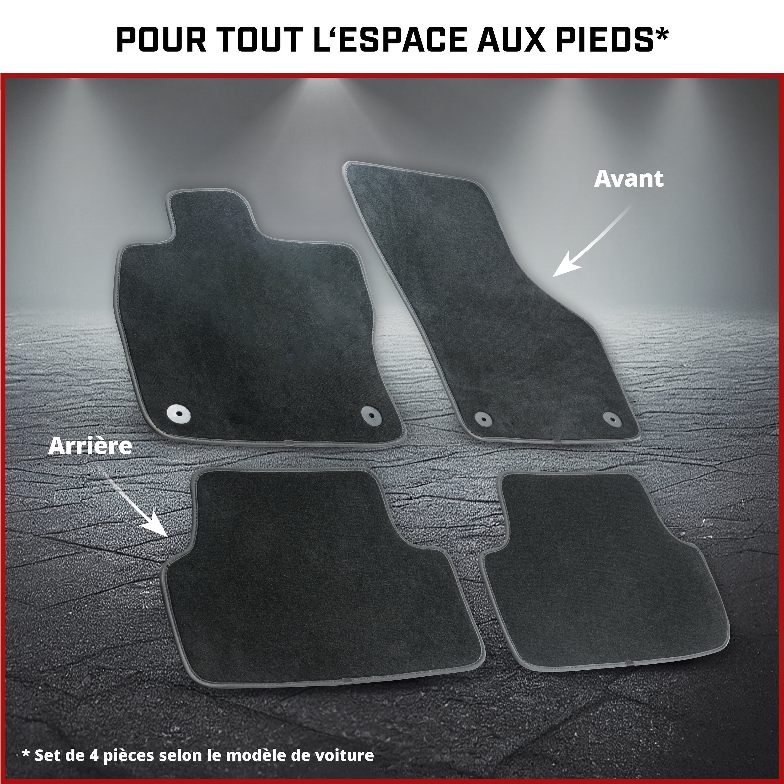 Premium Tapis de sol pour Mercedes-Benz GLK (X204) 06/2008 - 12/2015