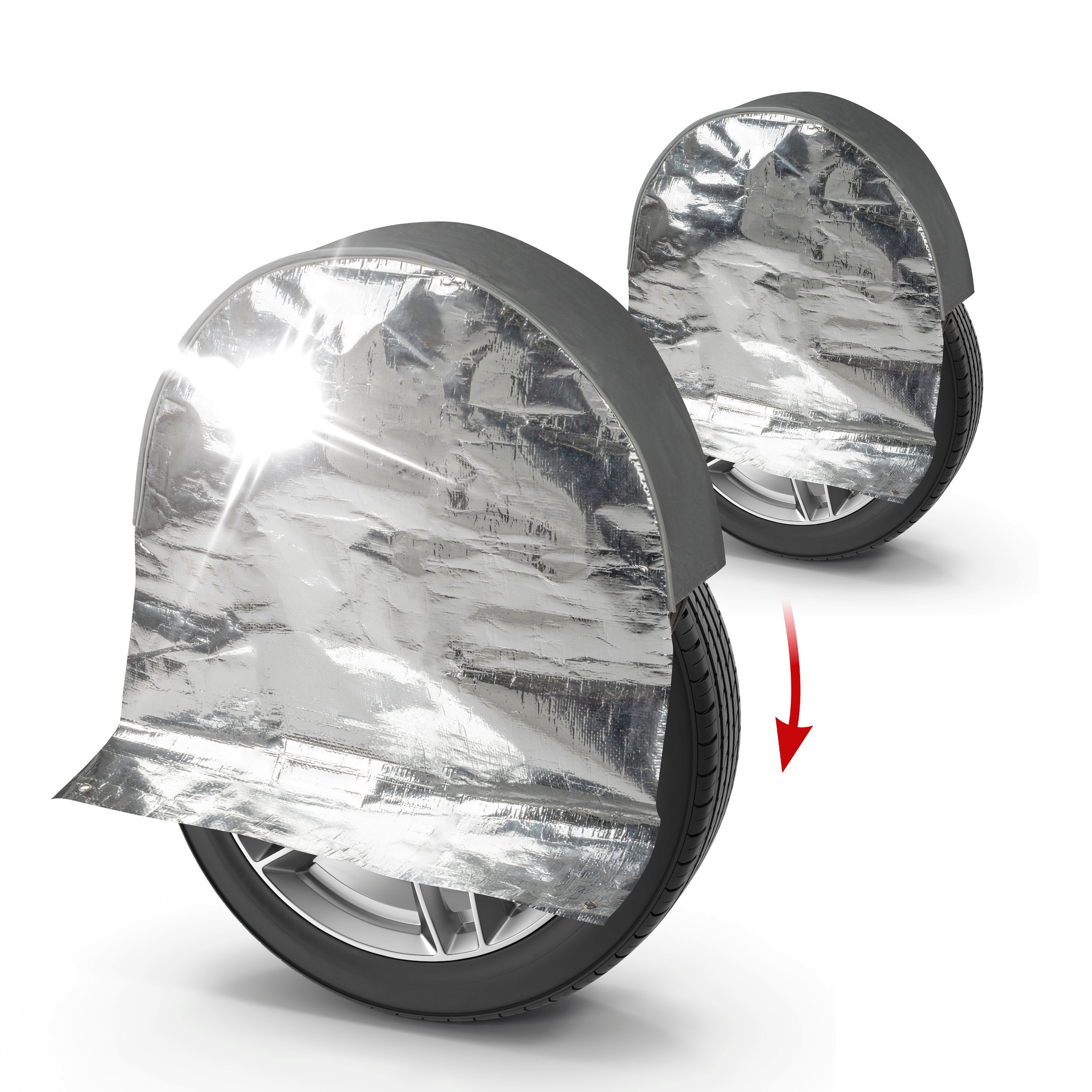 Thermische wieldop 2 stuks tot 17 inch/195mm, wieldoppen, bandenafdekking zilver