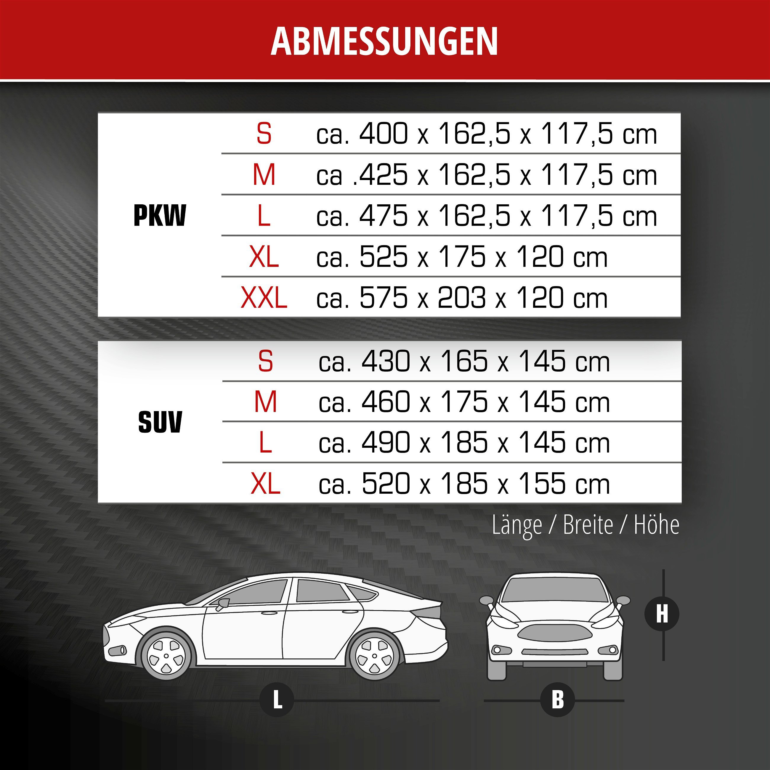 SUV Hagelschutzplane Perma Protect, Hagelschutzgarage Größe S