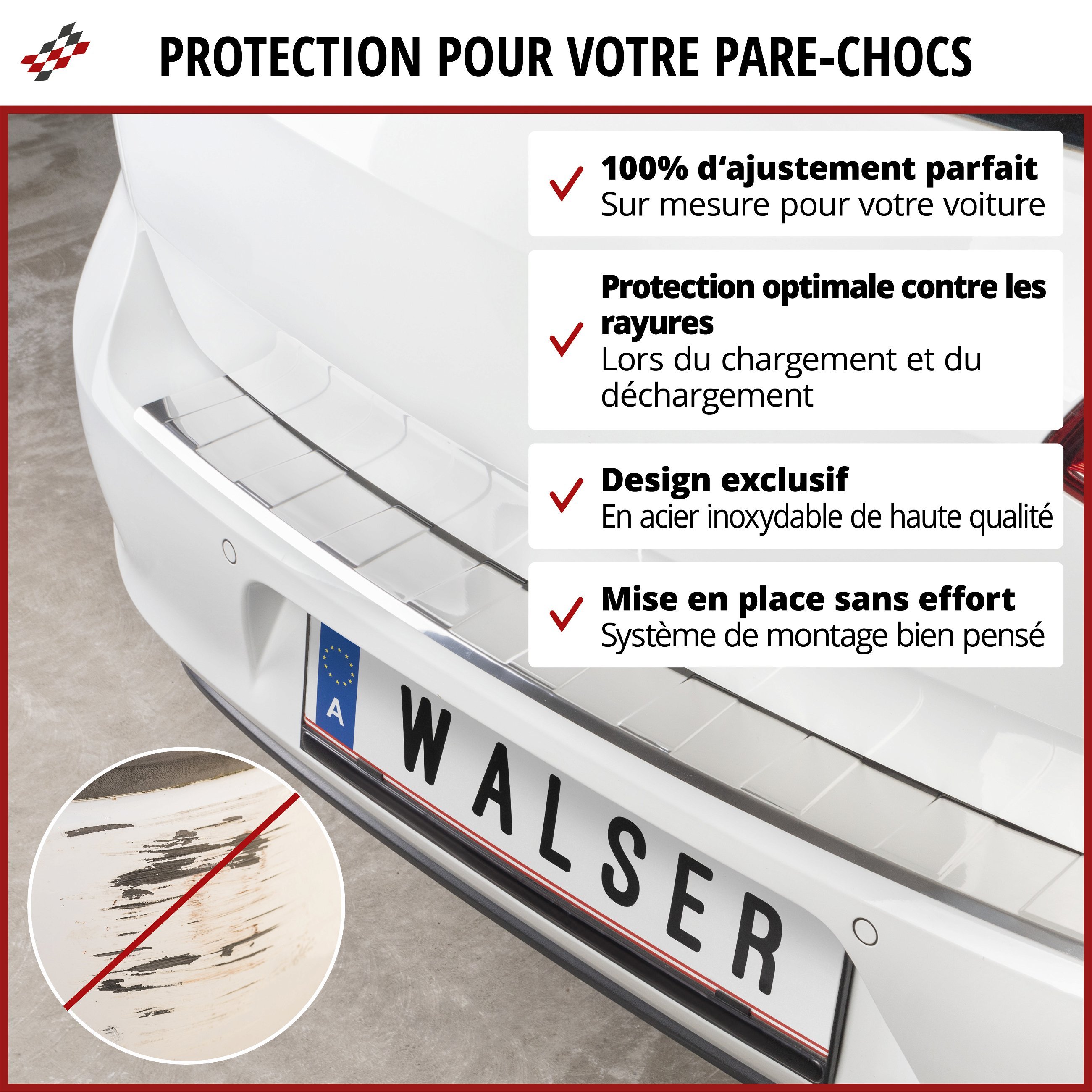 Protection du seuil de chargement Proguard pour BMW X5 (F15, F85) 08/2013-07/2018