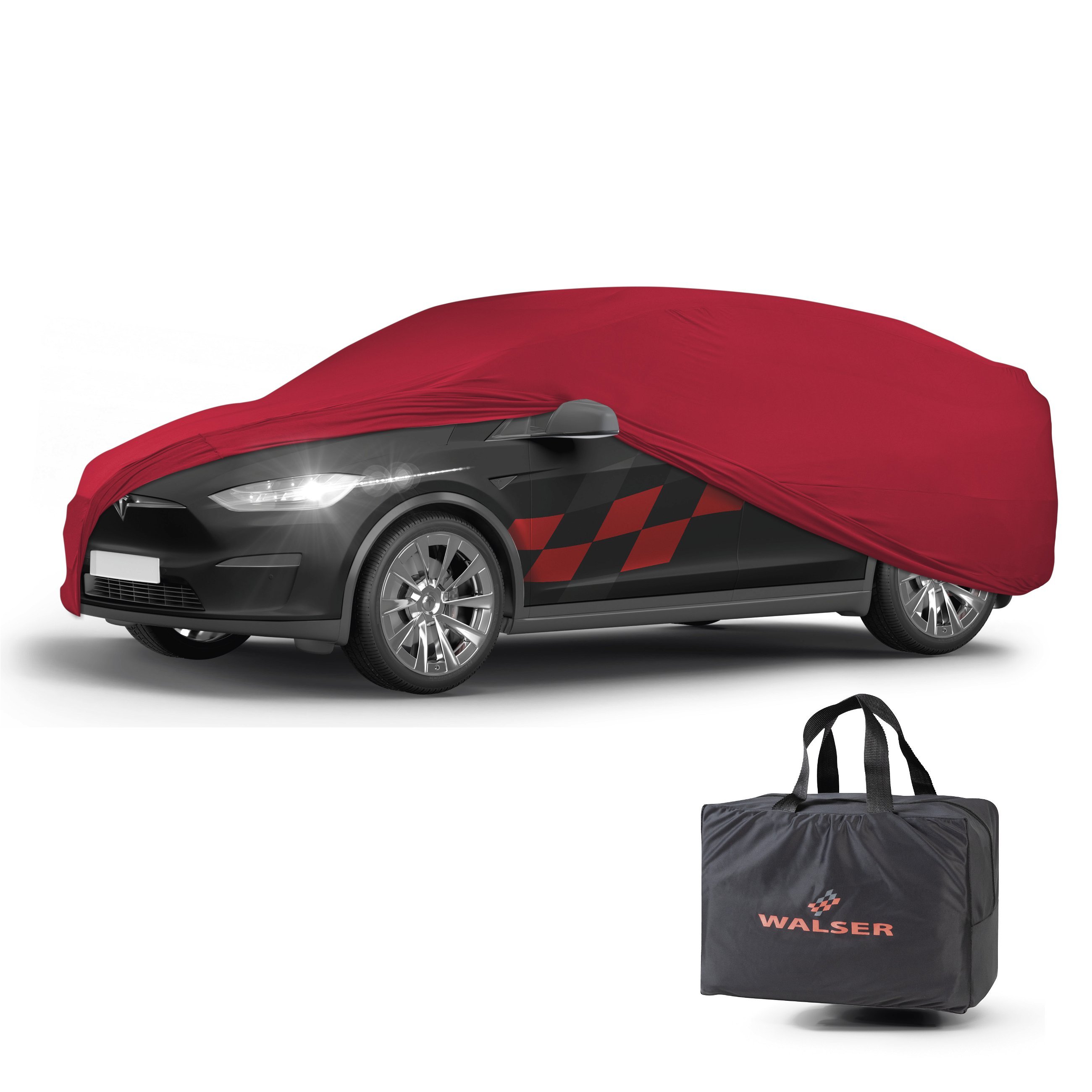Car cover Indoor Stretch Plus combi size XL red