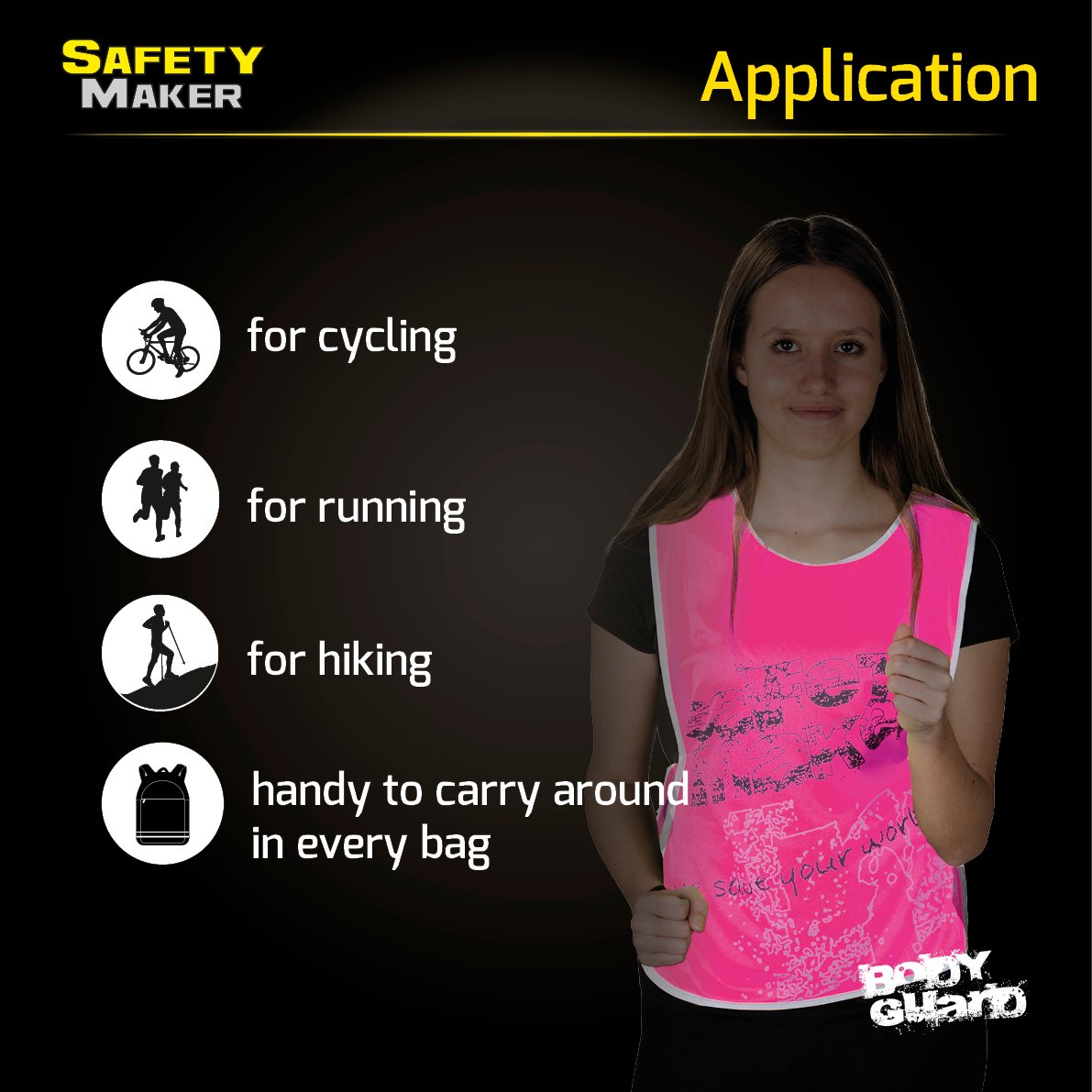 Reflective leisure vest S-M pink