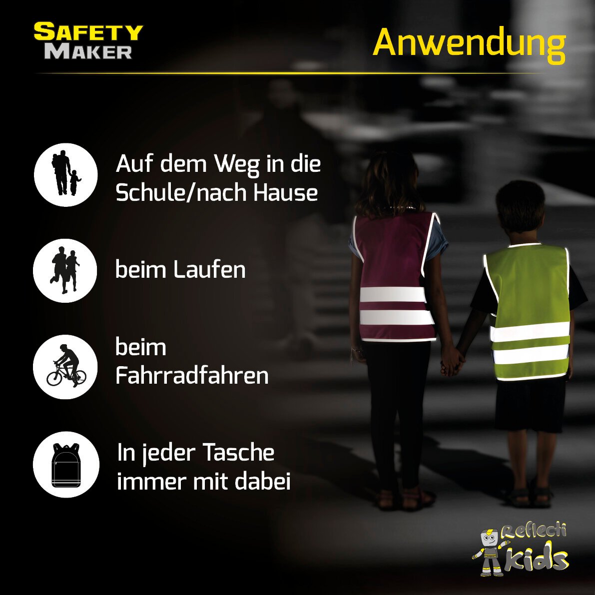Sicherheitsweste 3-6 Jahre pink