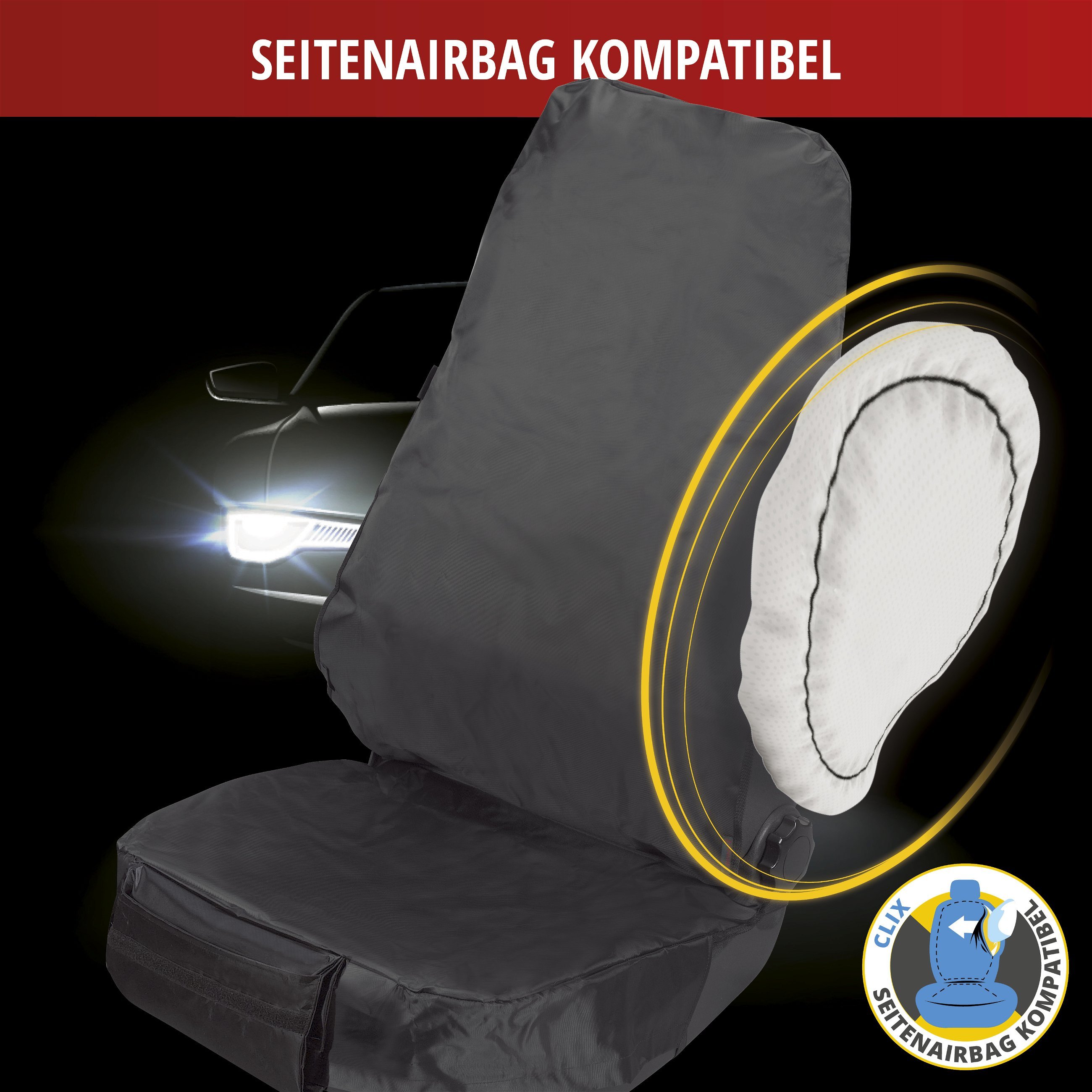 Auto-Sitzschoner Dirty Harry, PKW-Schutzunterlage Vordersitz,  Werkstatt-Schonbezug aus Polyester, Auto-Sitzschoner Dirty Harry,  PKW-Schutzunterlage Vordersitz, Werkstatt-Schonbezug aus Polyester, Stoff  Sitzbezüge