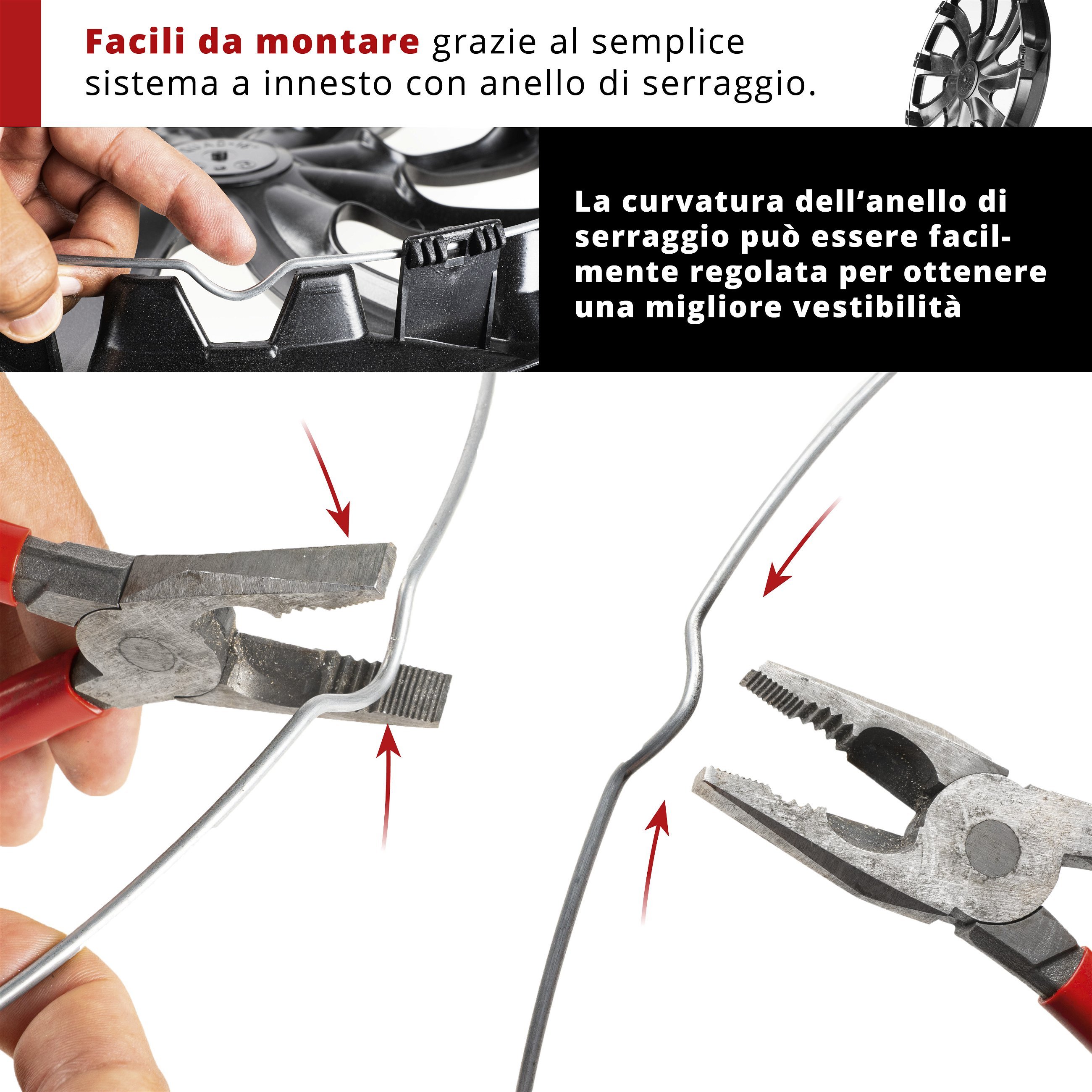 Copricerchi Turbine 14", 4 pezzo nero