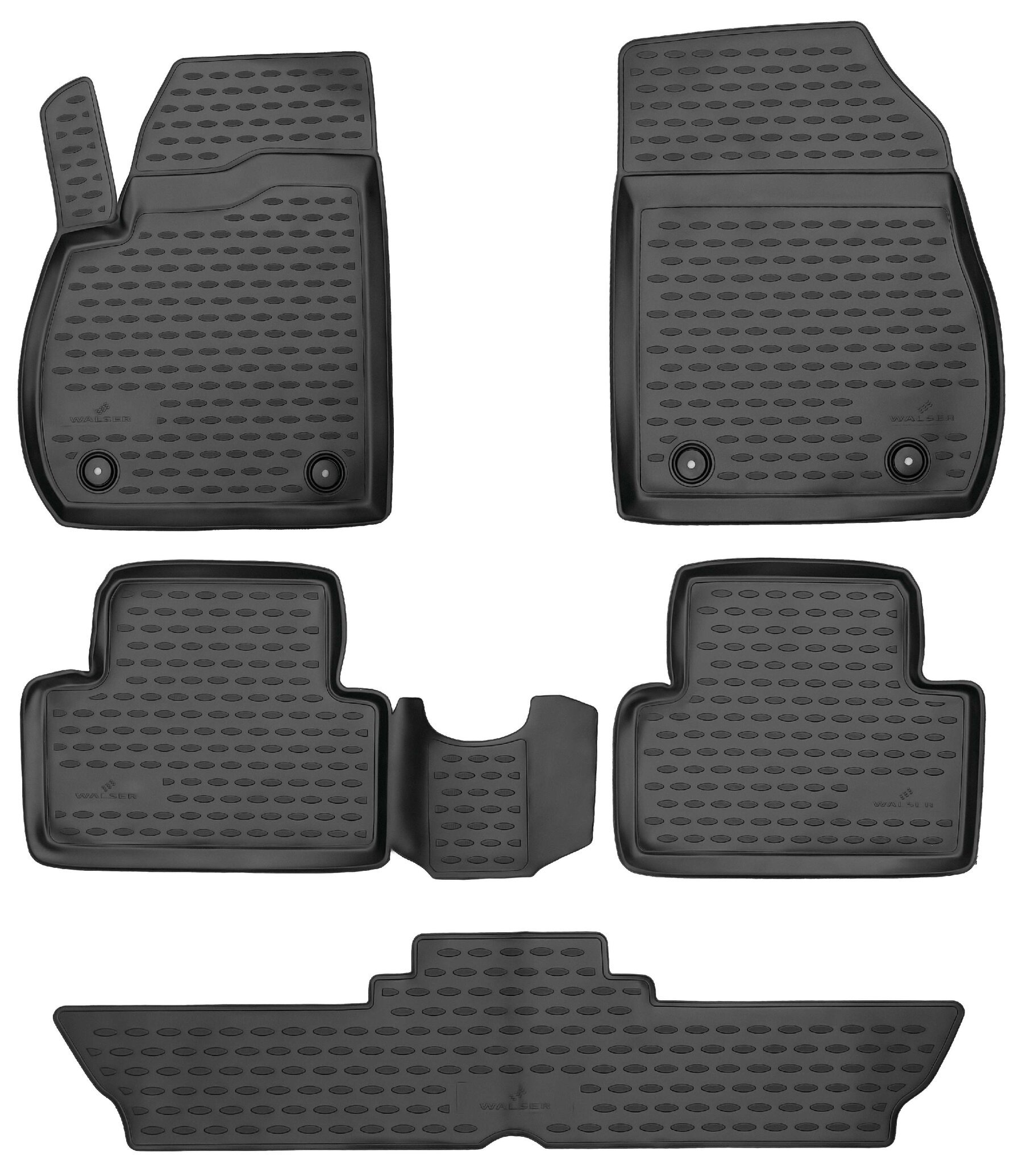 Tapis en caoutchouc XTR pour Opel Zafira Tourer (C), 7 places 10/2011-Auj.