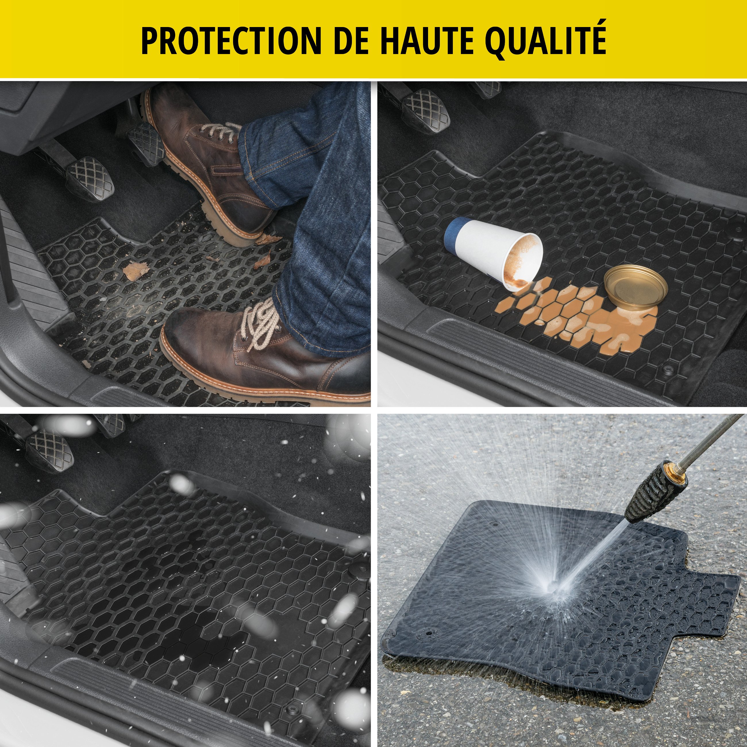 Tapis en caoutchouc DirtGuard pour VW Passat B6 2005-2010, VW Passat B7 2010-2015