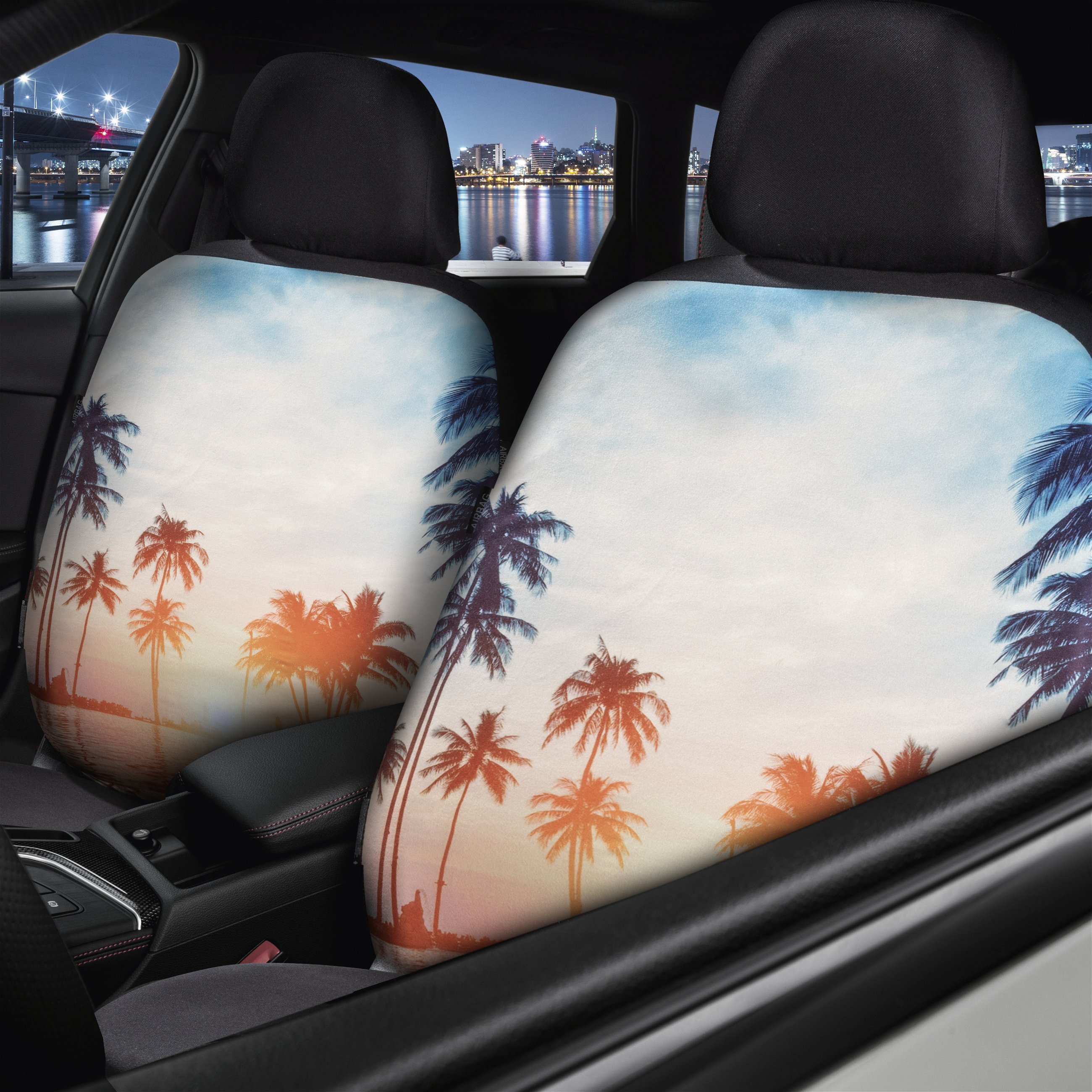 Car seat cover Beach for 1 front seat, single seat cover